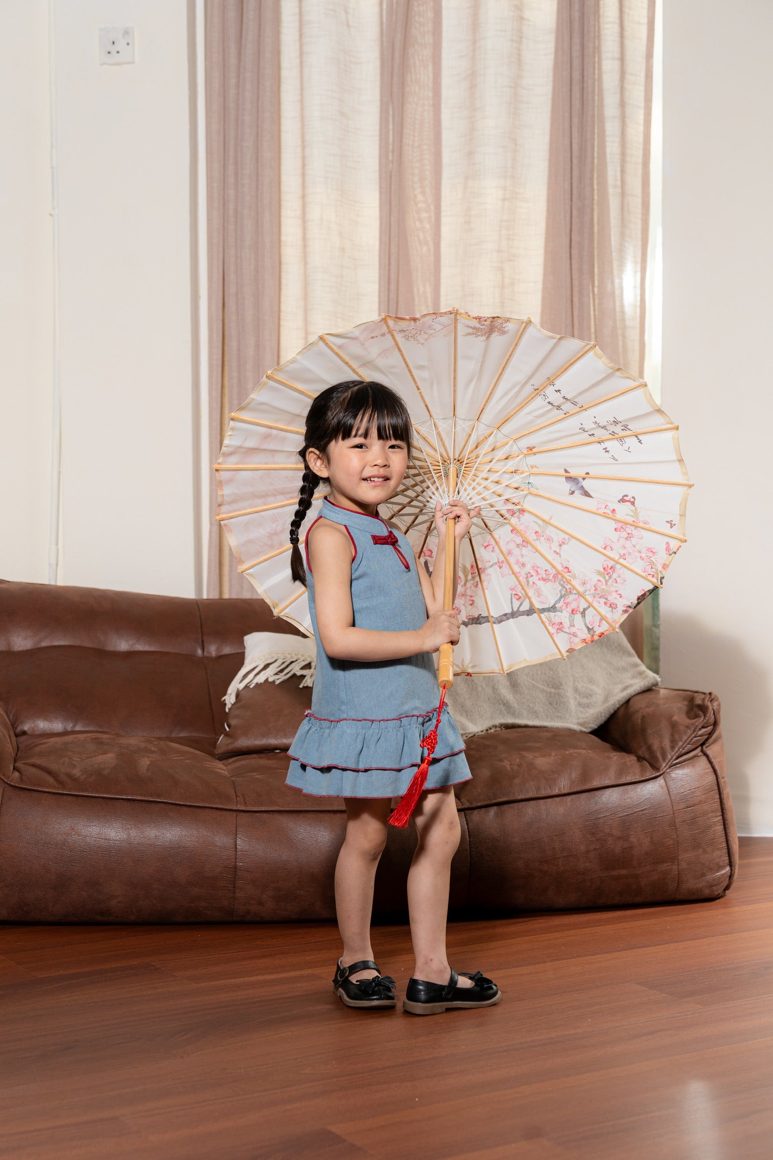 丹禧牛仔 Denim Joy Girl Cheongsam (Light Blue)