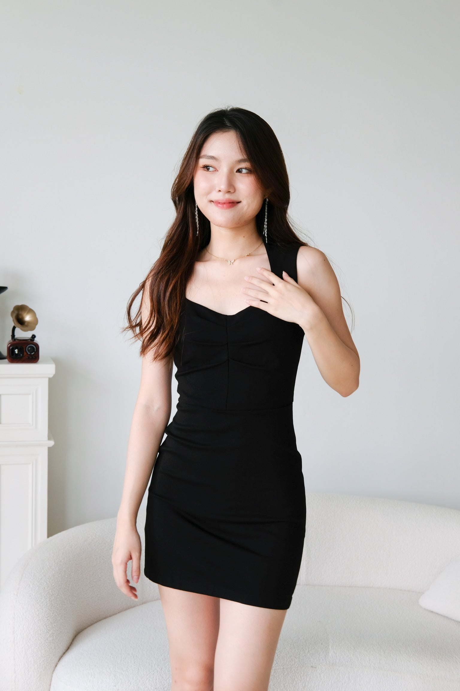 Yannis Sweetheart Dress (Black)