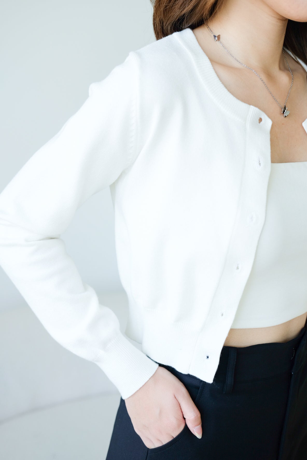 Dream Soft Cotton Cardigan (White)