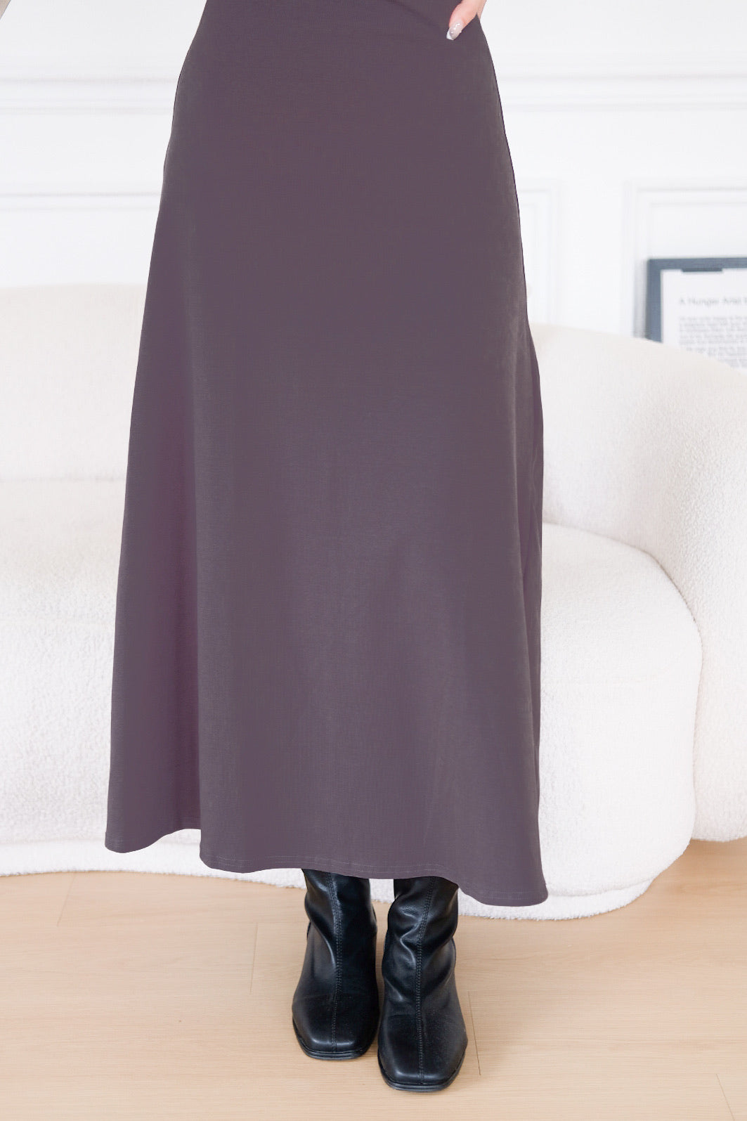 Jillian Padded Skater Maxi Dress (Steel Grey)