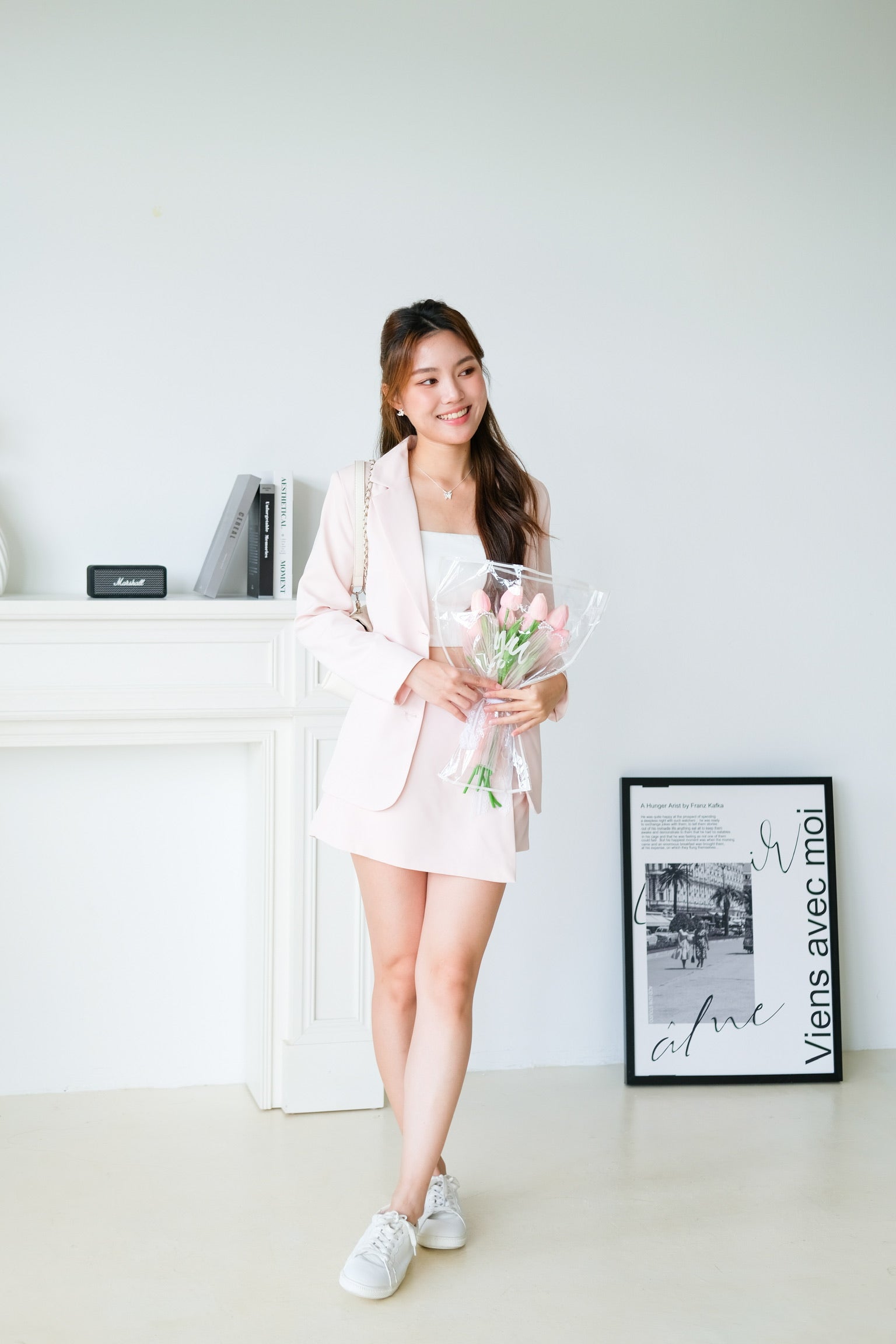 In A Meeting Collared Blazer (Pale Pink)