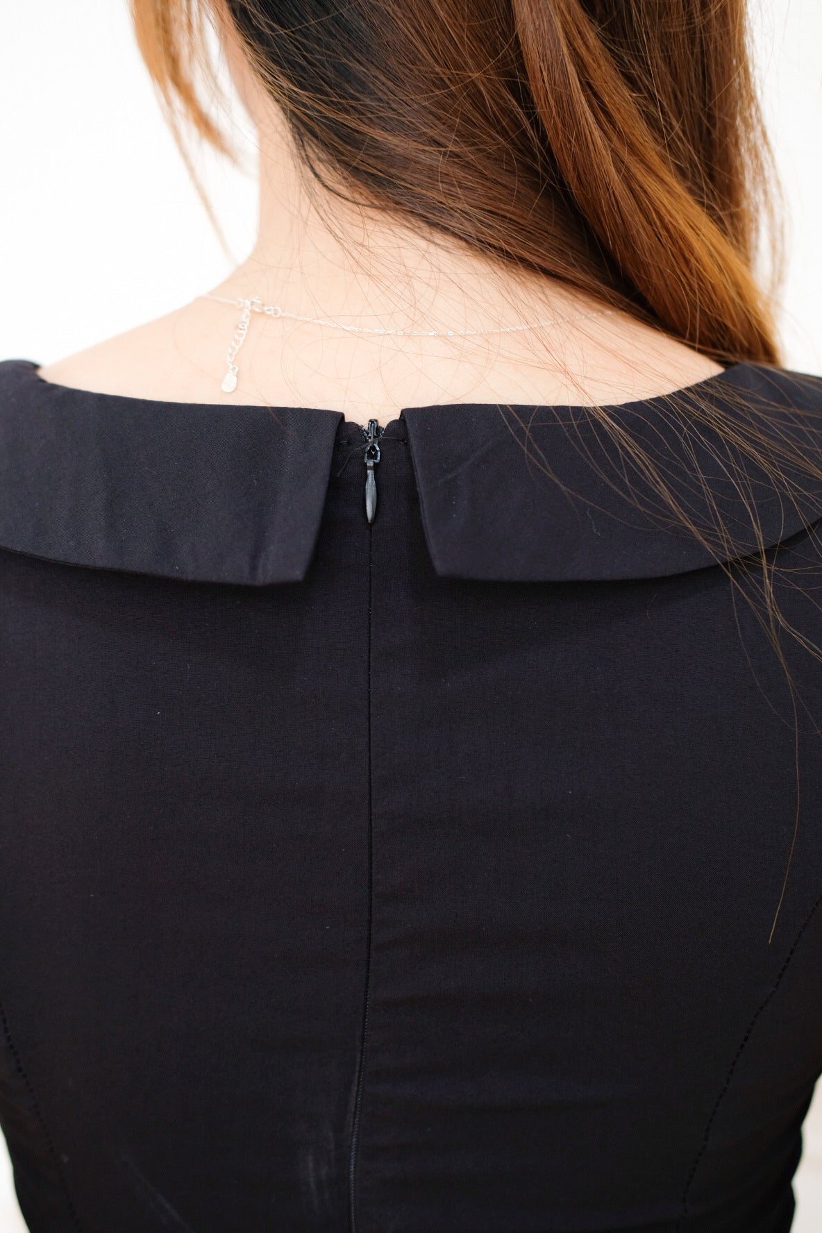 Black Peter Pan Collar Top