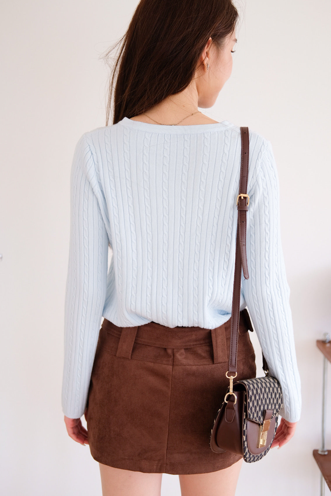 Kendall Belt Low Waist Skorts (Mocha)