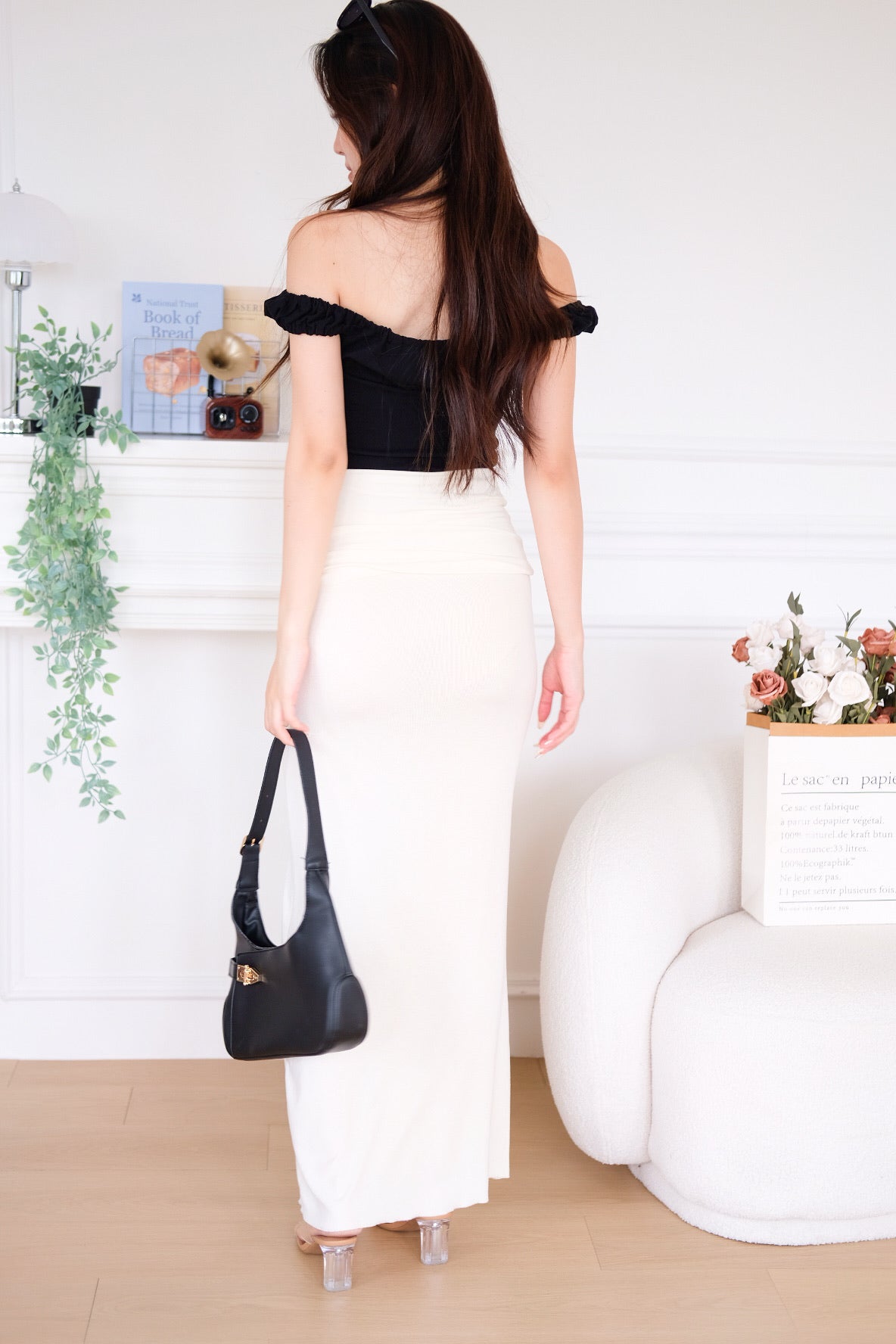 Sienna Cotton Maxi Skirt (Cream) [ ETA 26 Aug ]