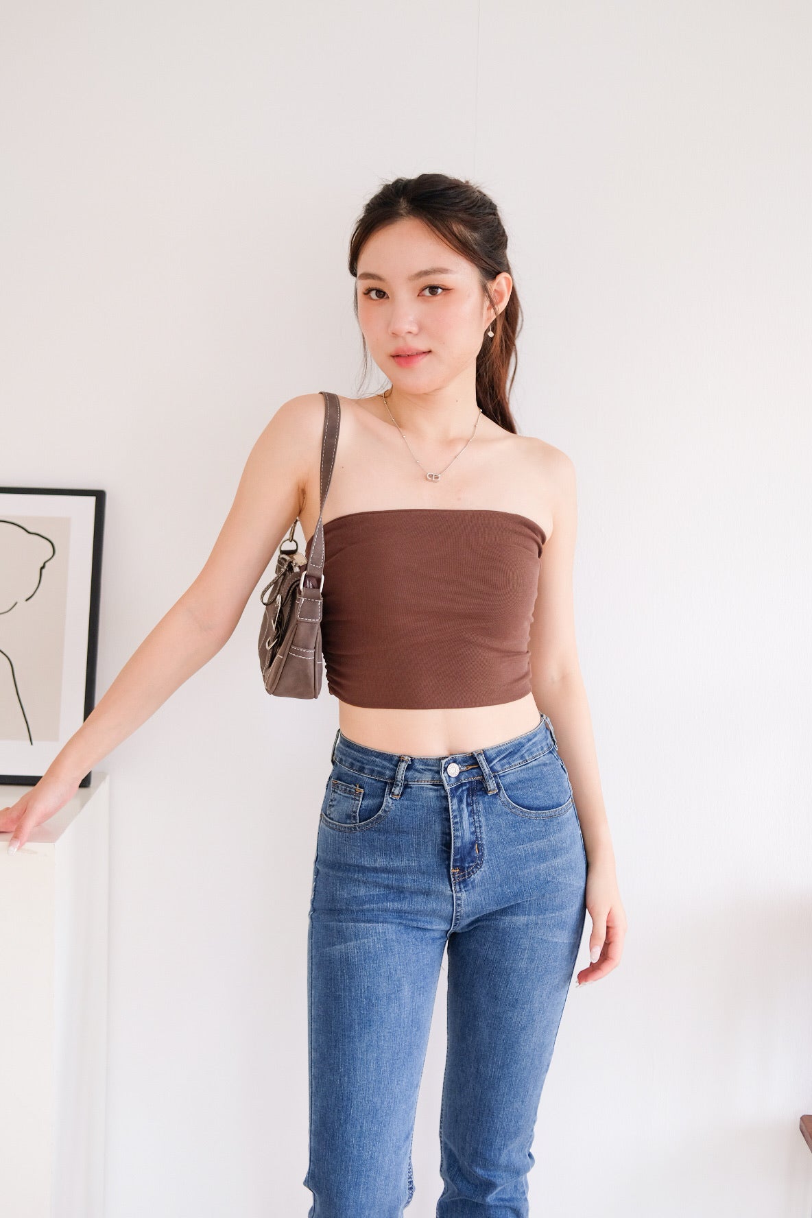 Obsession Tube Crop Top (Mocha)  [ETA 9 Jul]