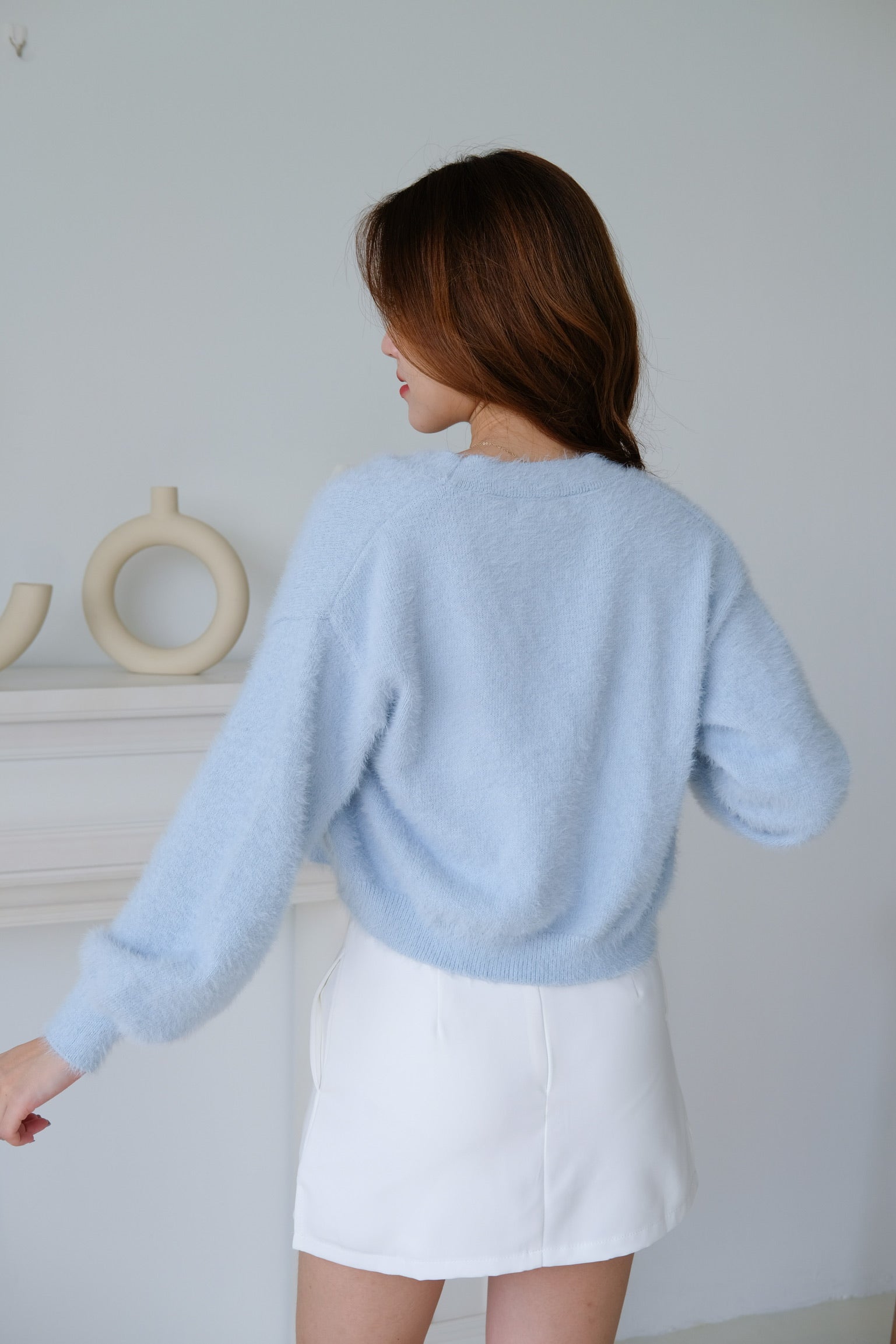 Emely Furry Outerwear (Sky Blue)