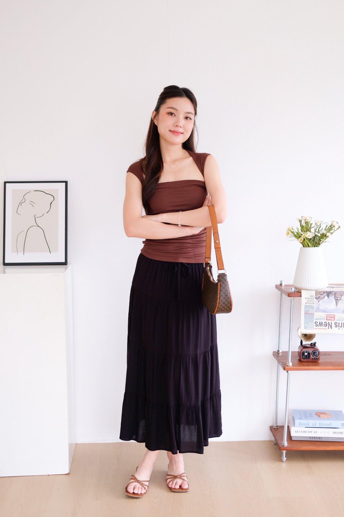 Sabrina Soft Sculpted Top (Mocha) [ETA 9 Jul]