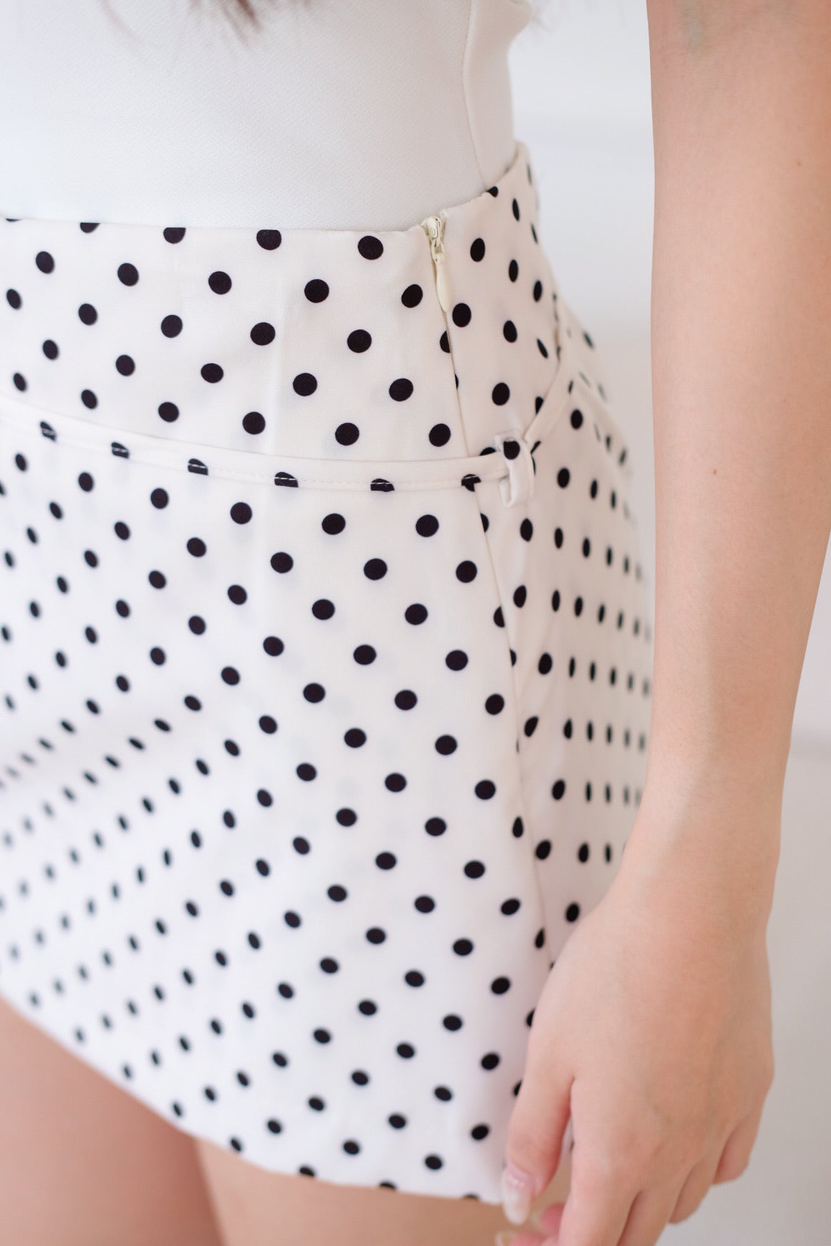 Tasha Mini Belt Skort (Polka Dots) [ETA 13 Oct]
