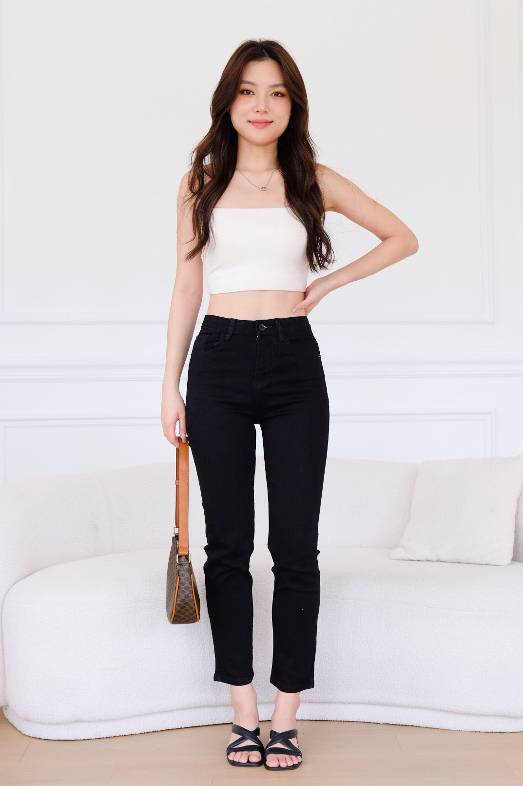 Groundbreaker Slim Fit Straight Leg Denim Jeans (Black)