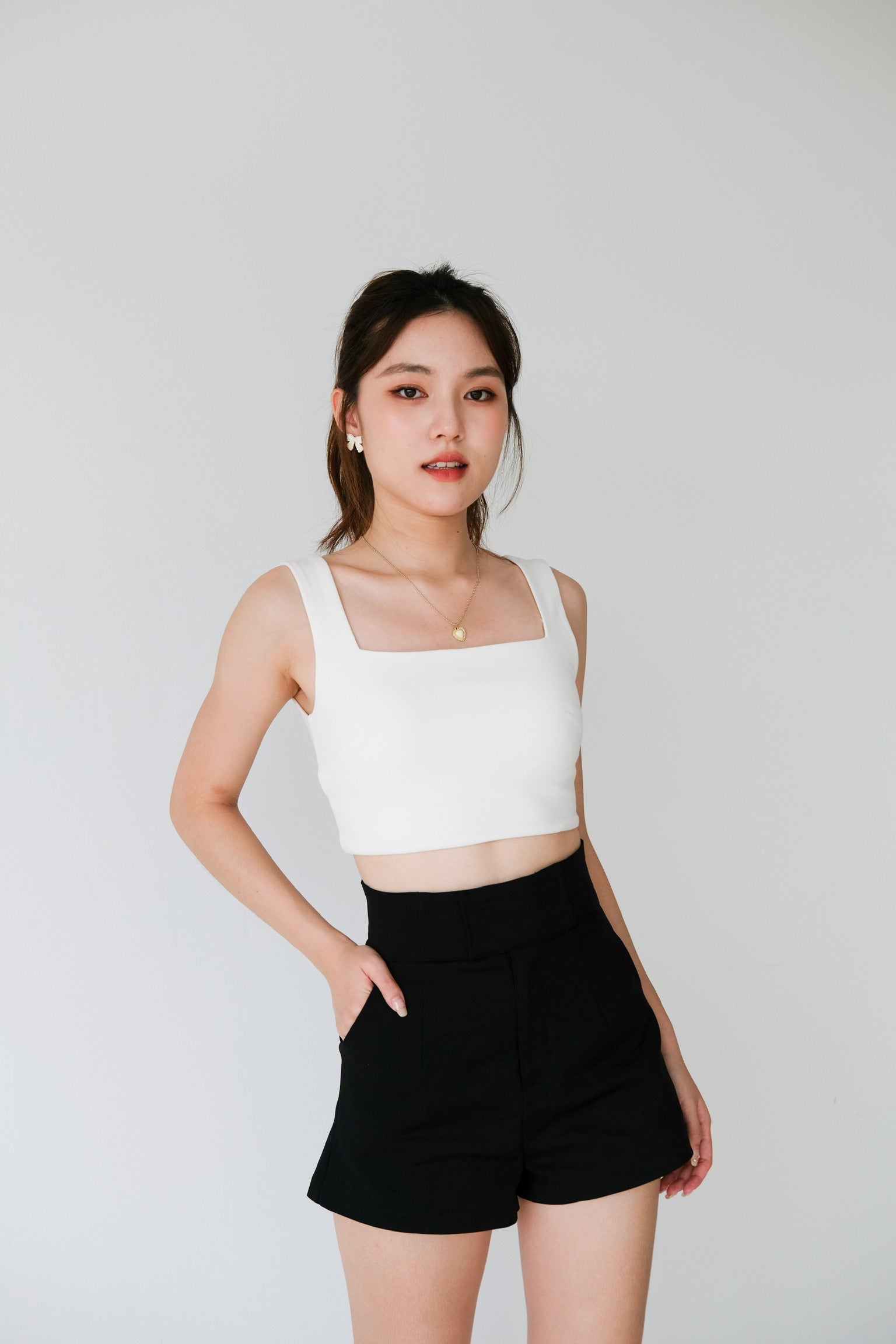 Classic Padded Cami Top (White)