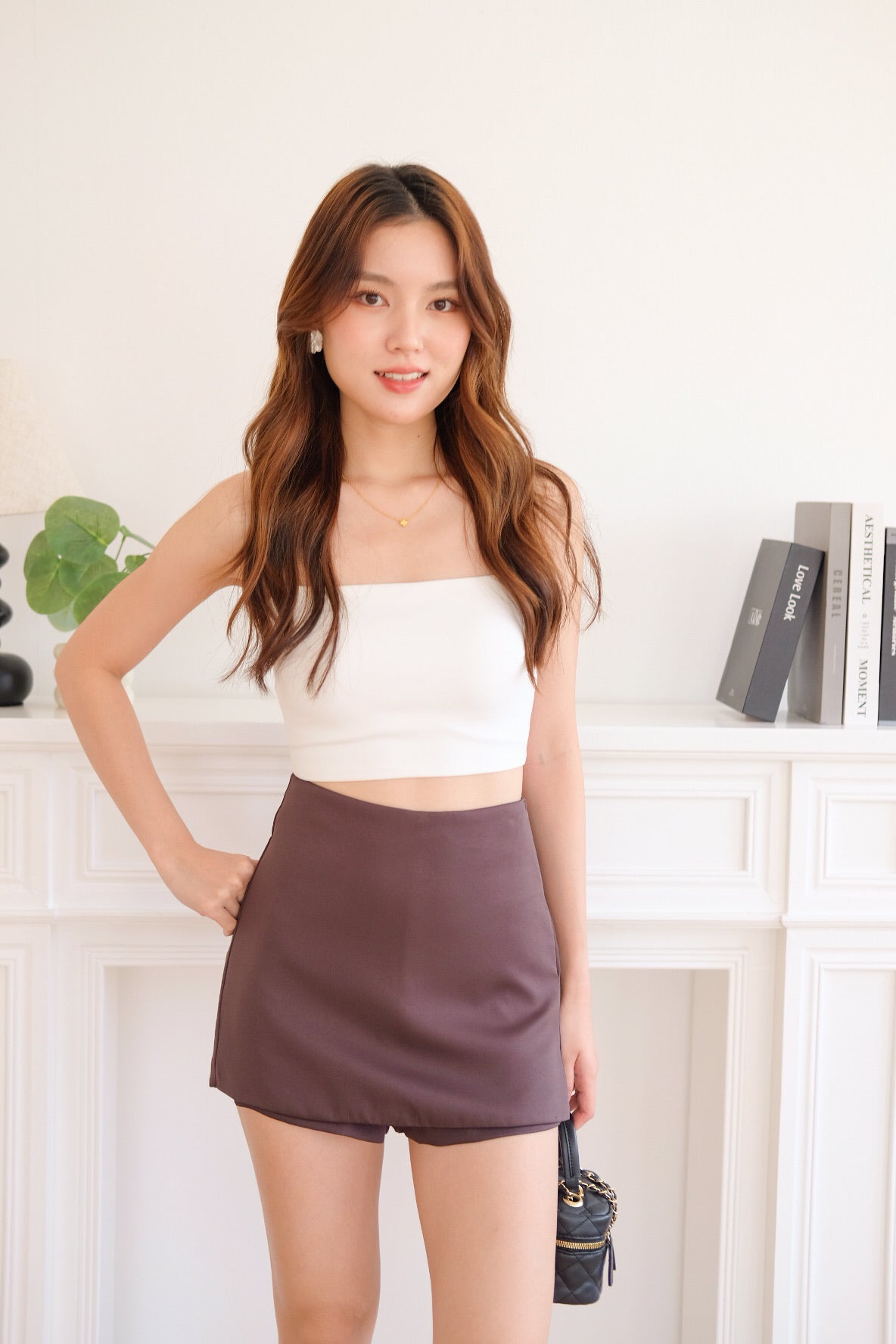 Athena Mini Skorts (Mocha)