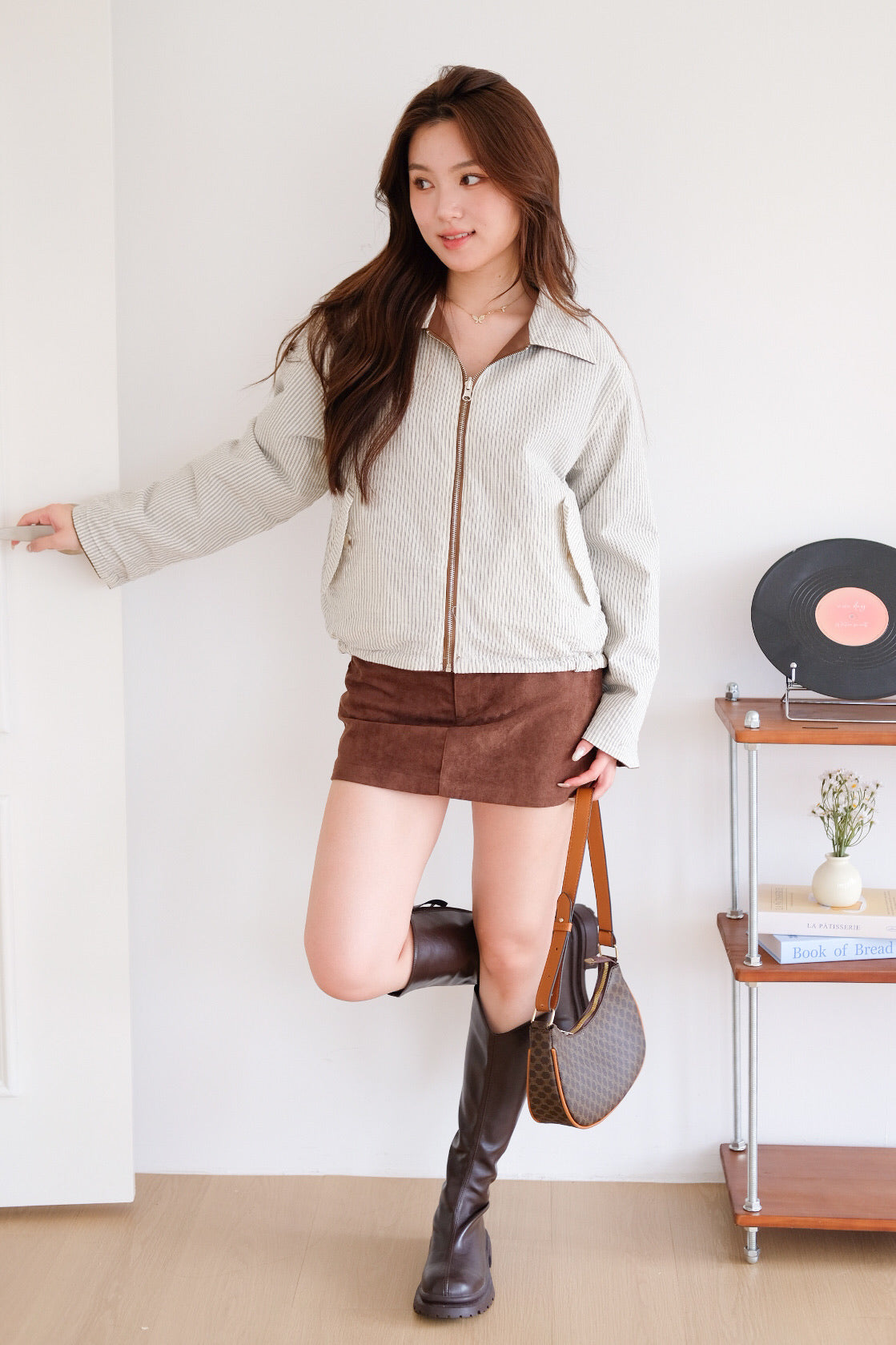 Atley Reversible Bomber Jacket (Walnut Brown)