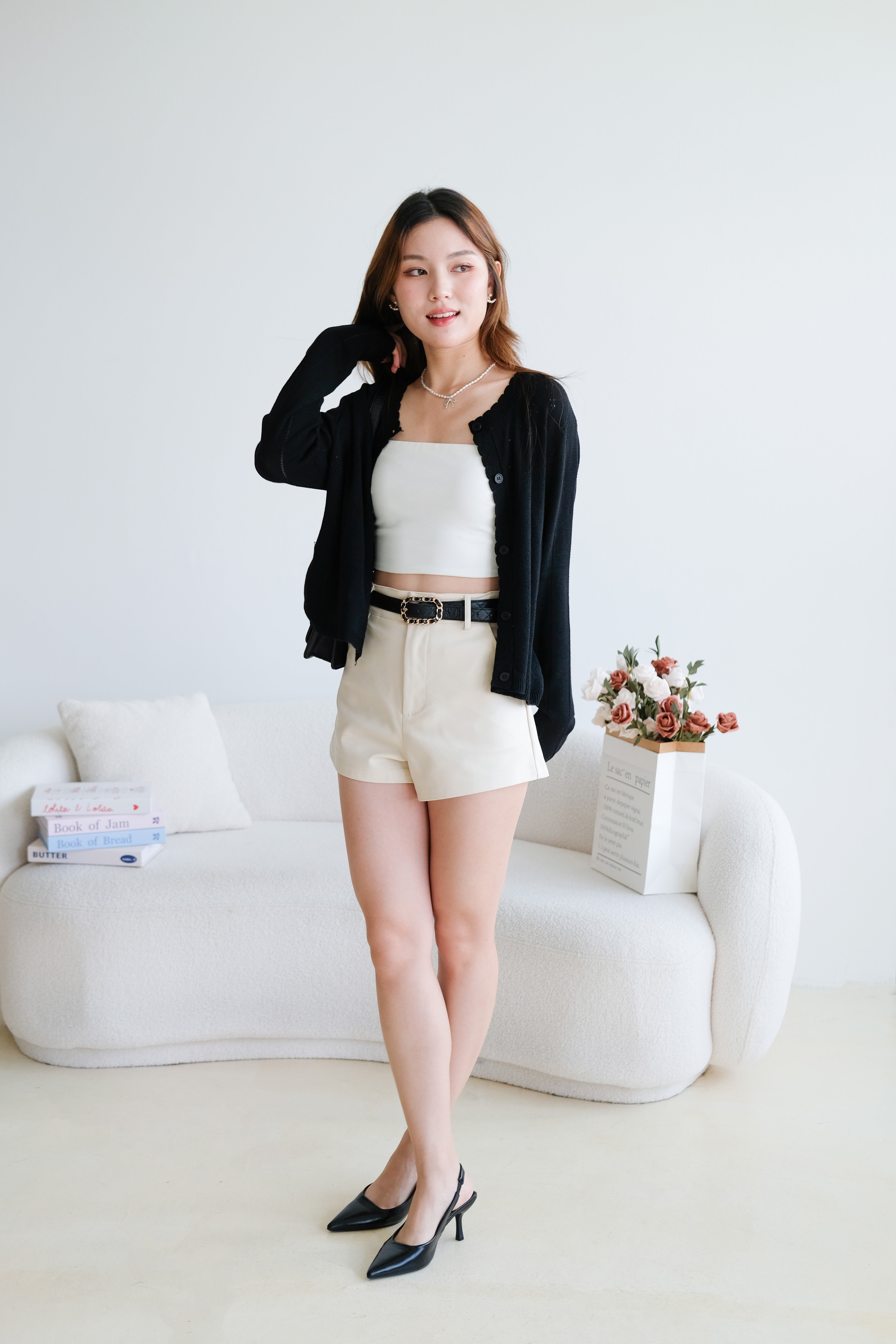 Kasley Light Knit Cardigan (Black)