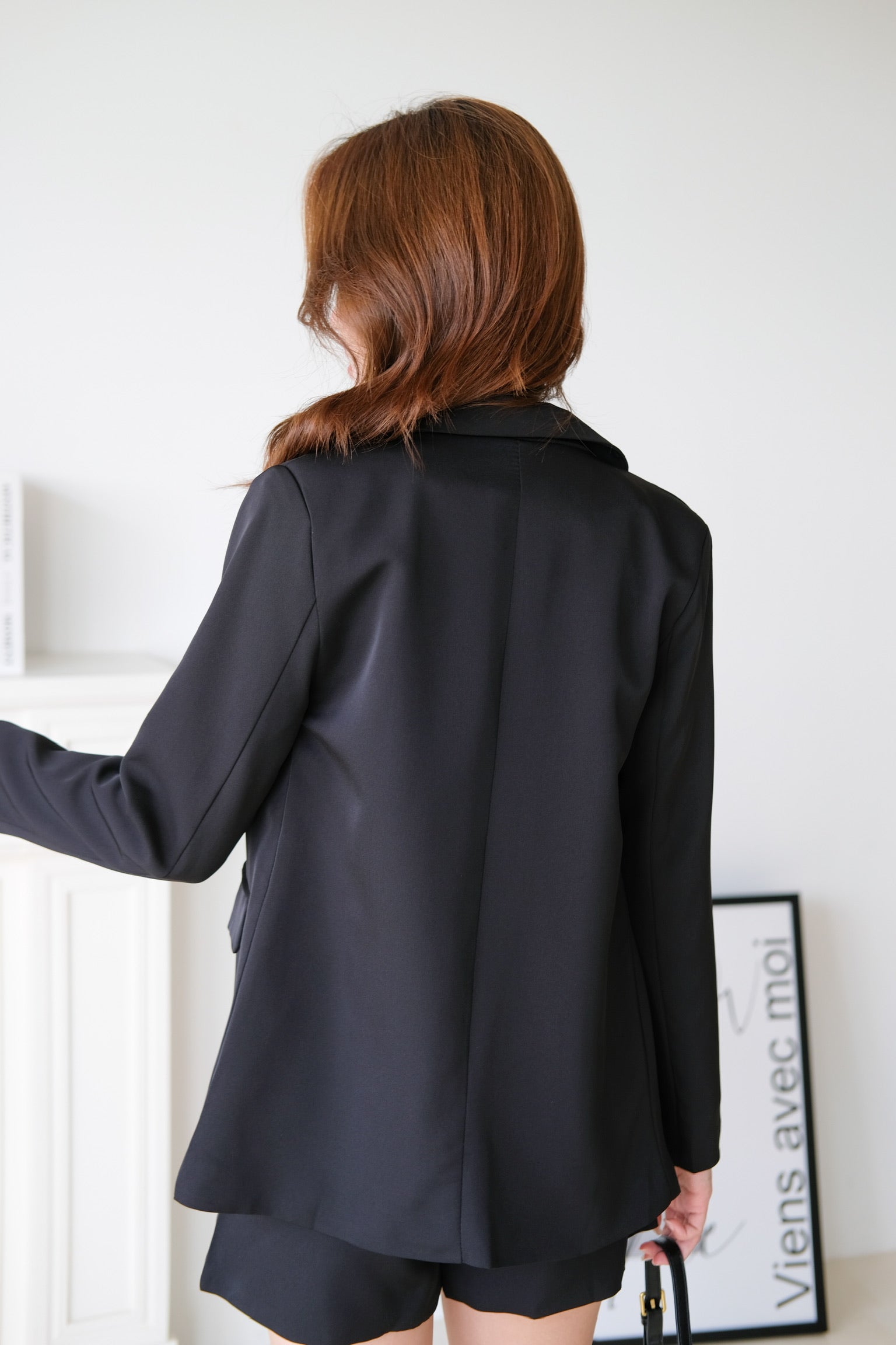 In A Meeting Collared Blazer (Black)