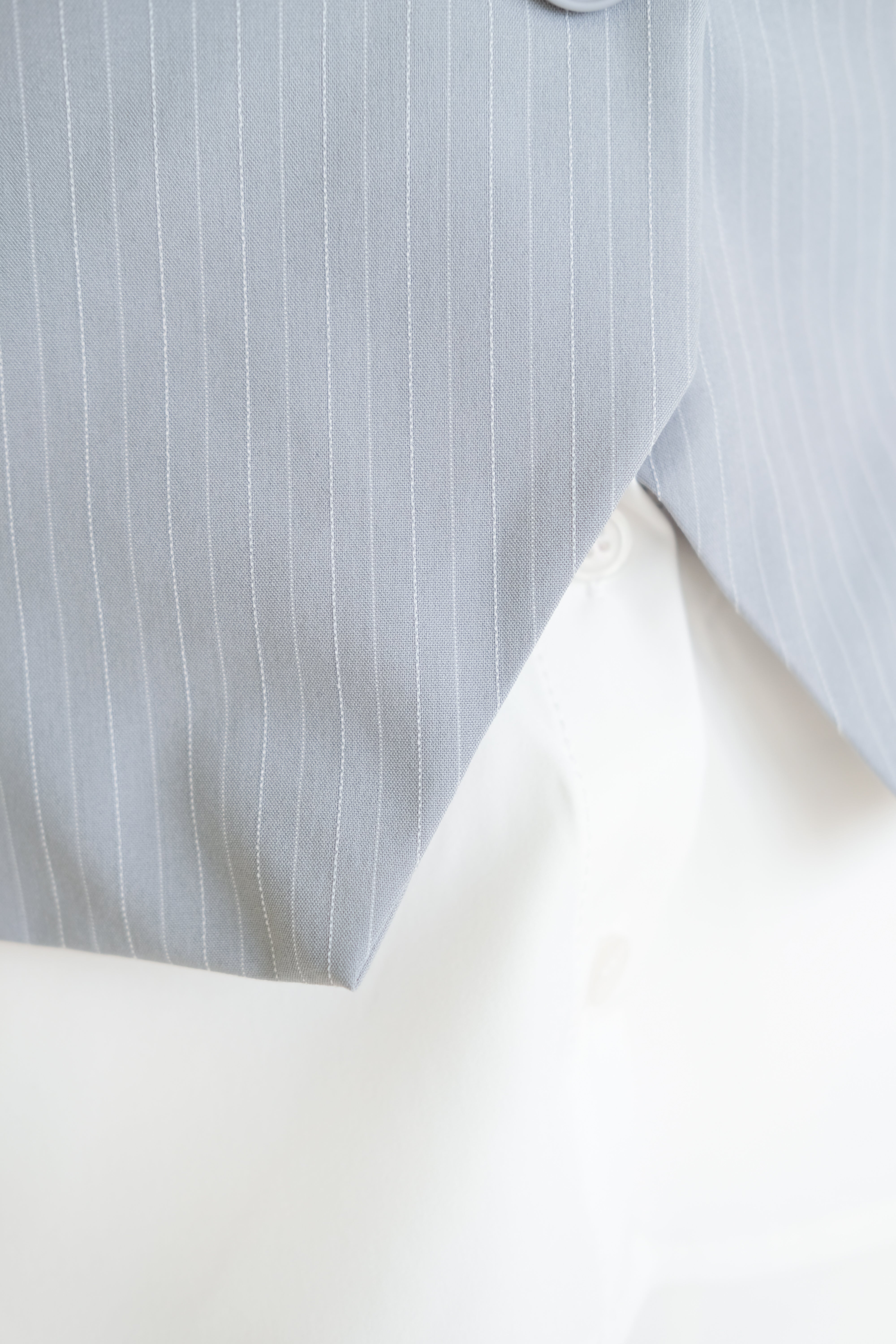 Veen Pinstripe Contrast Vest Top (Dusty Blue)