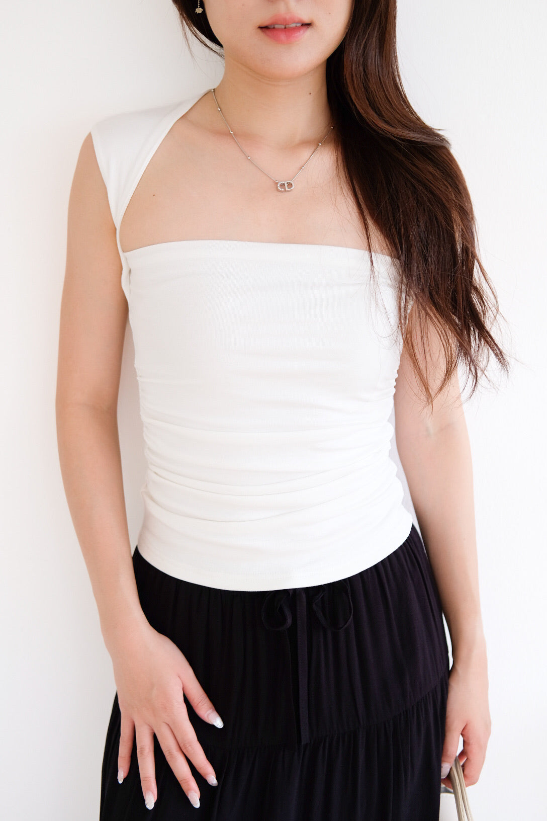 Sabrina Soft Sculpted Top (White) [ETA 9 Jul]