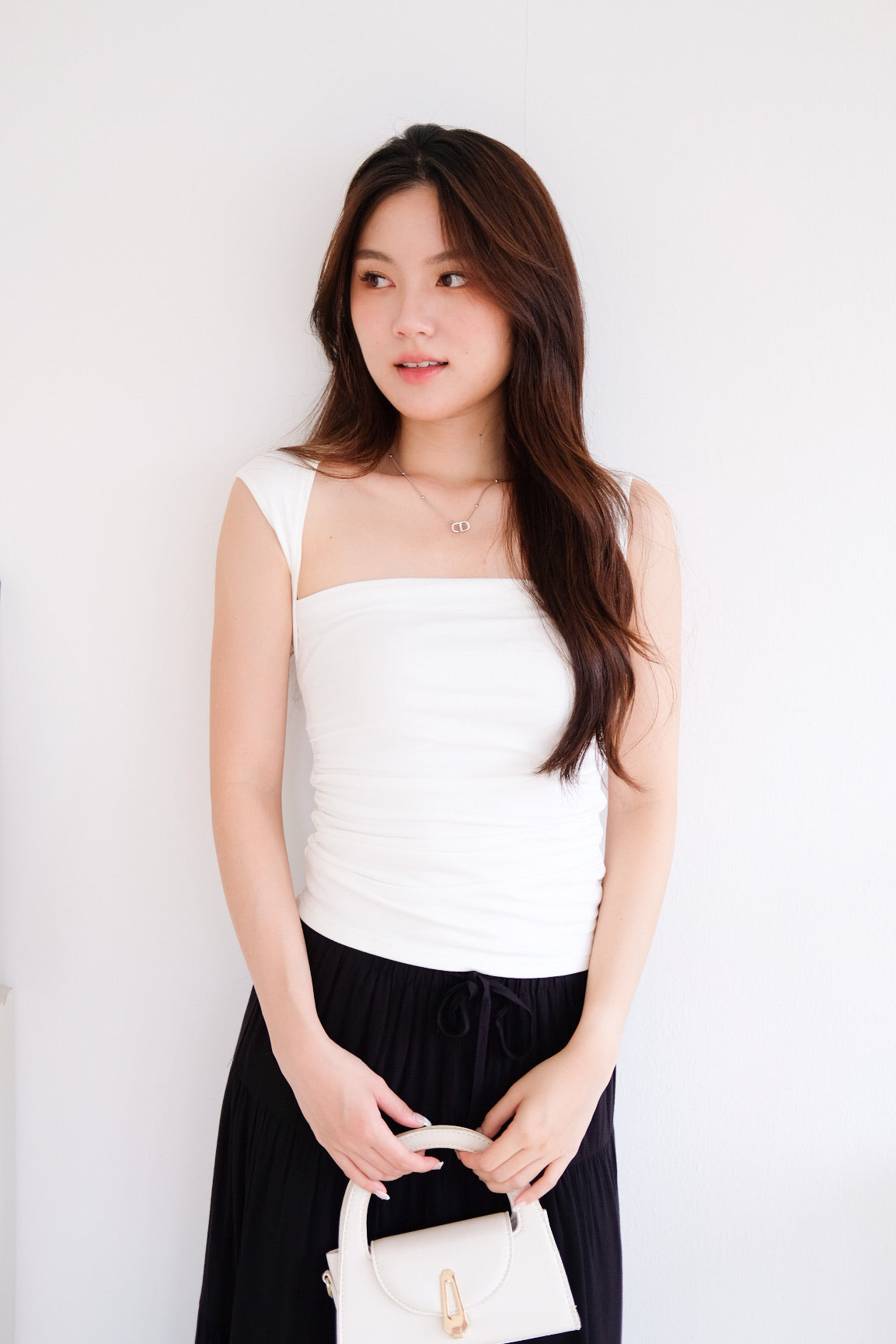 Sabrina Soft Sculpted Top (White) [ETA 9 Jul]