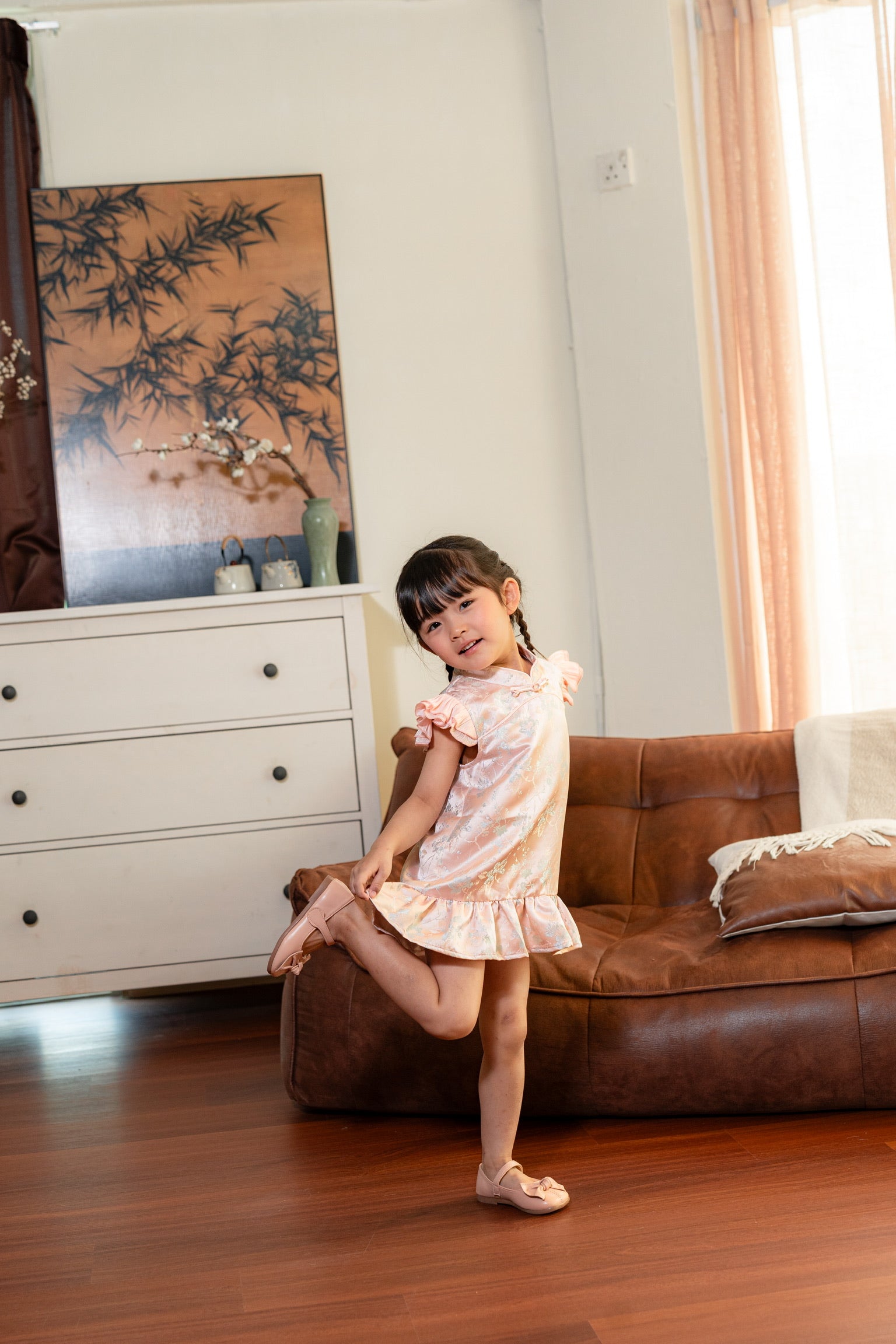 [ETA 15-21 Jan] 花禧团圆 Spring Reunion Girl Cheongsam (Blossom Pink)