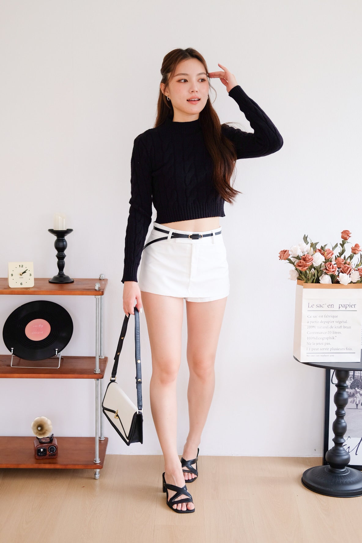 Contour Belted Skort (White)