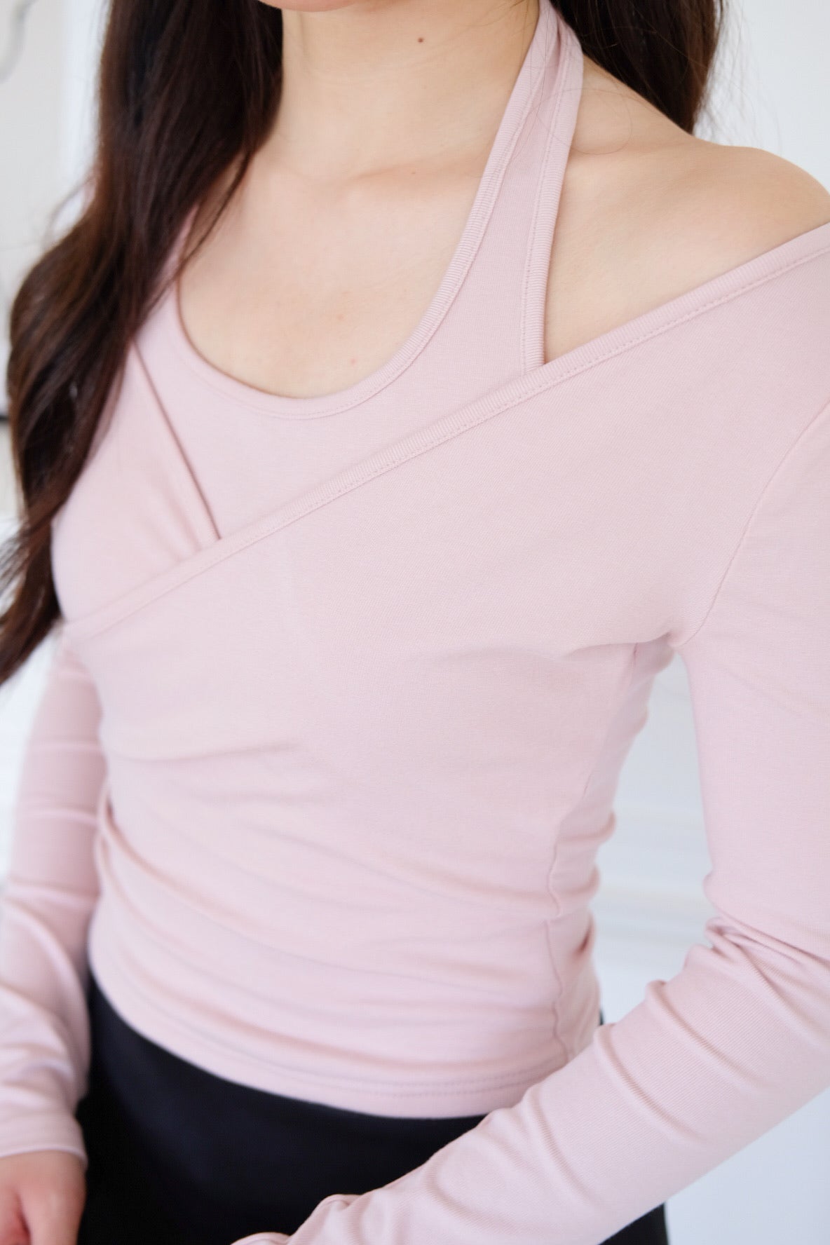 Alicia Ballet Halter 2-in-1 Top (Light Pink)