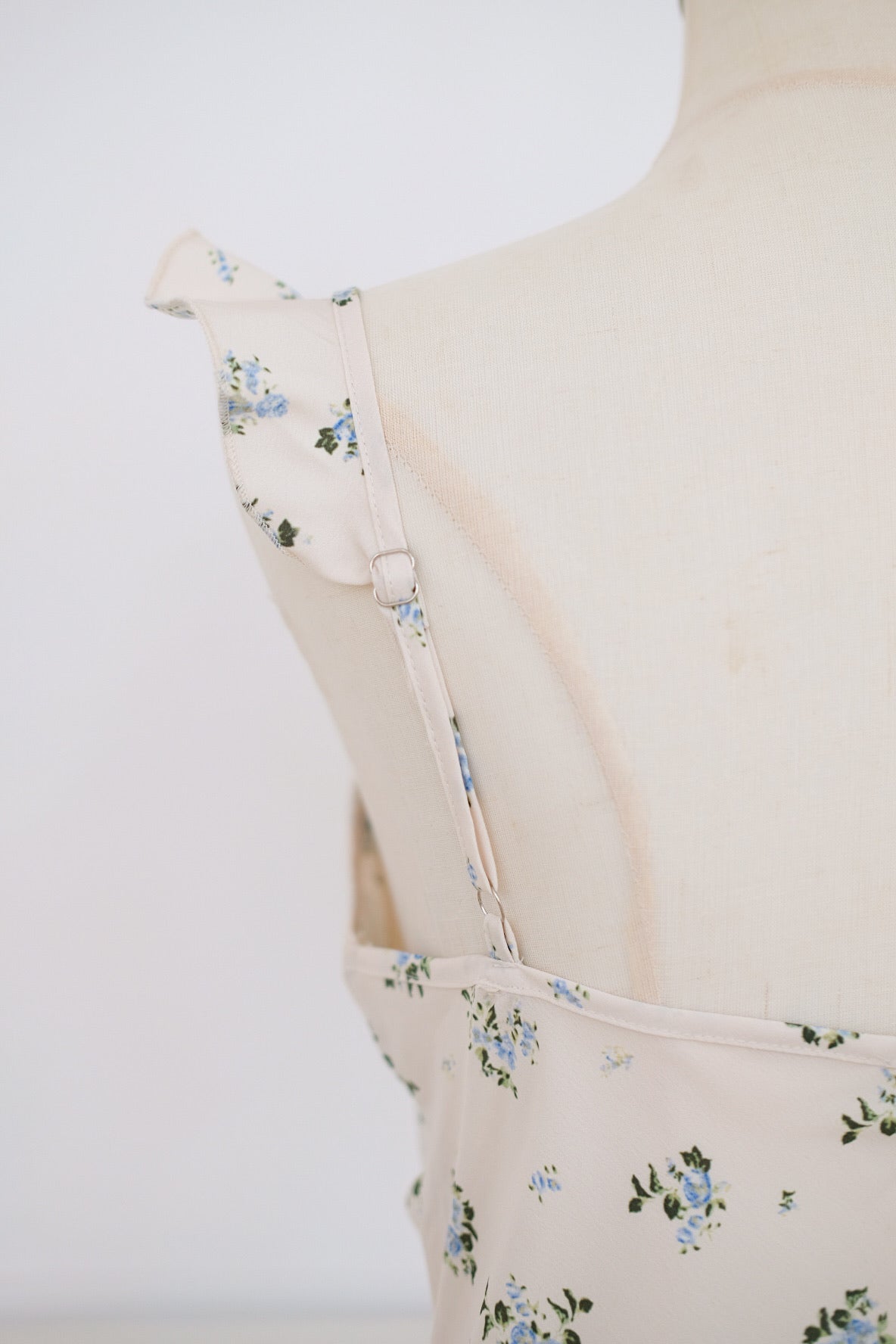 Cream Tie Front Floral Maxi Dress
