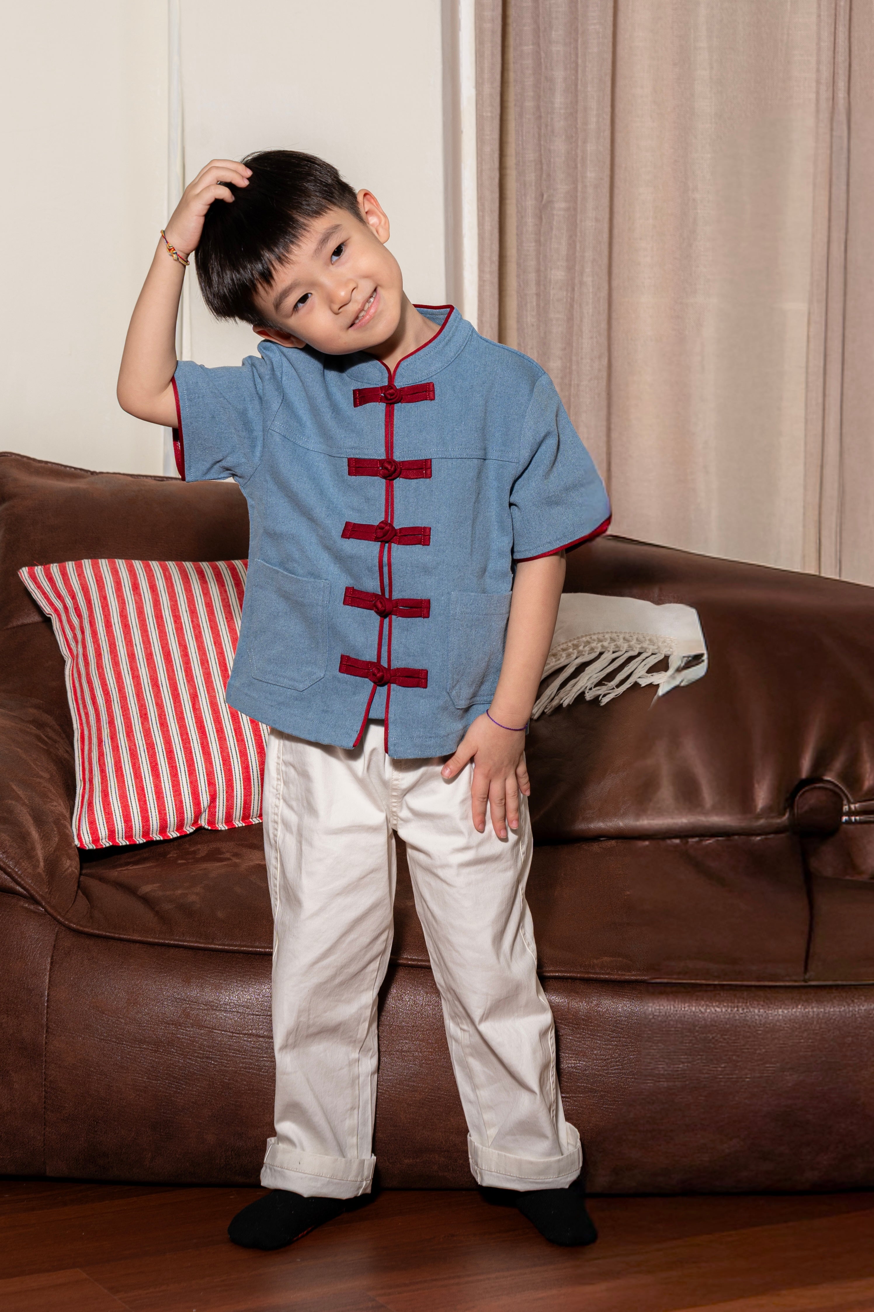 丹禧牛仔 Denim Joy Boy Samfu (Light Blue)