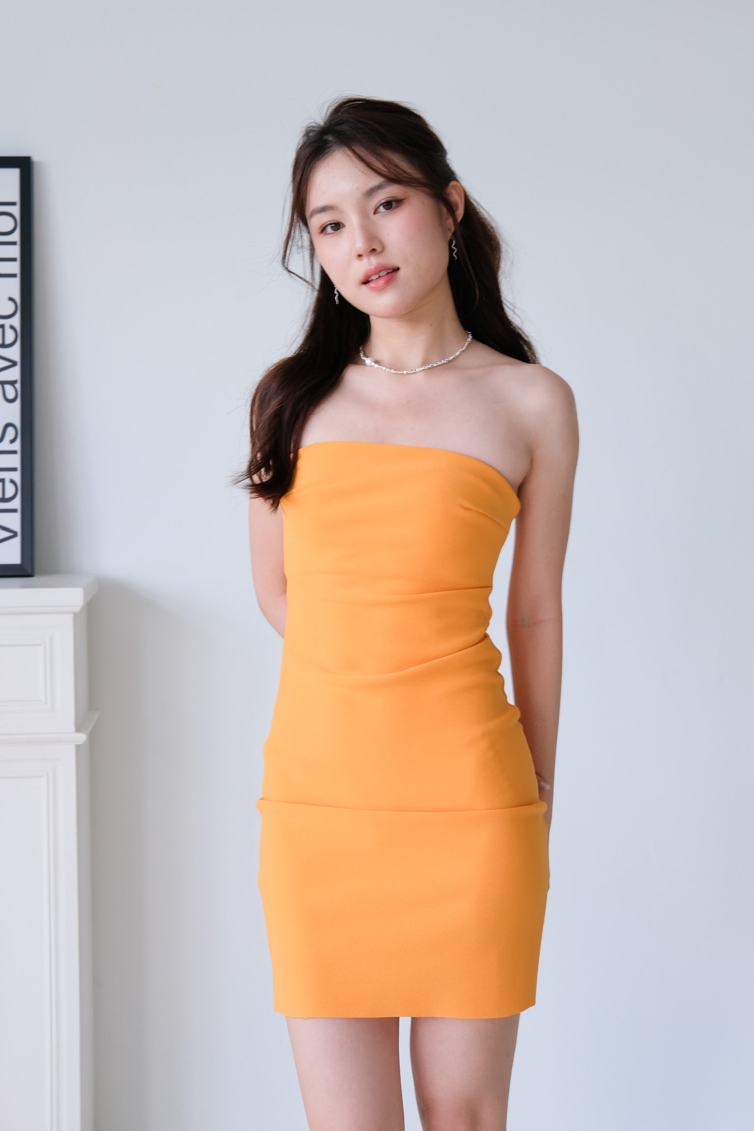 Era Tube Mini Dress (Tangerine)