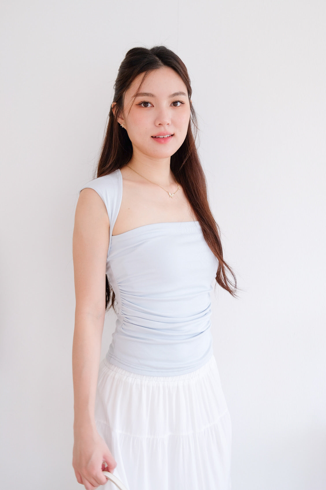 Sabrina Soft Sculpted Top (Light Blue) [ETA 9 Jul]