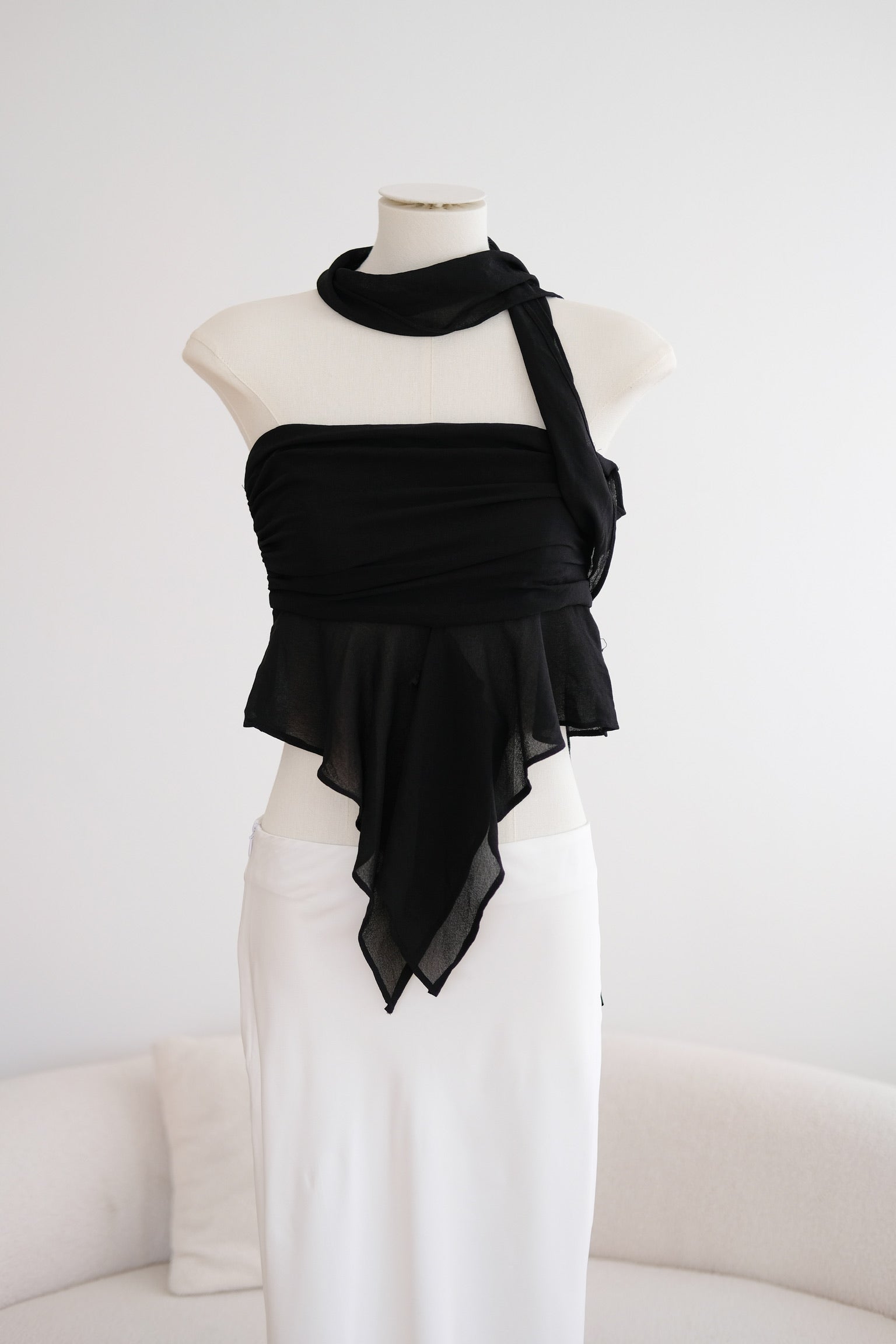 Tube Ruffle Top (Black)