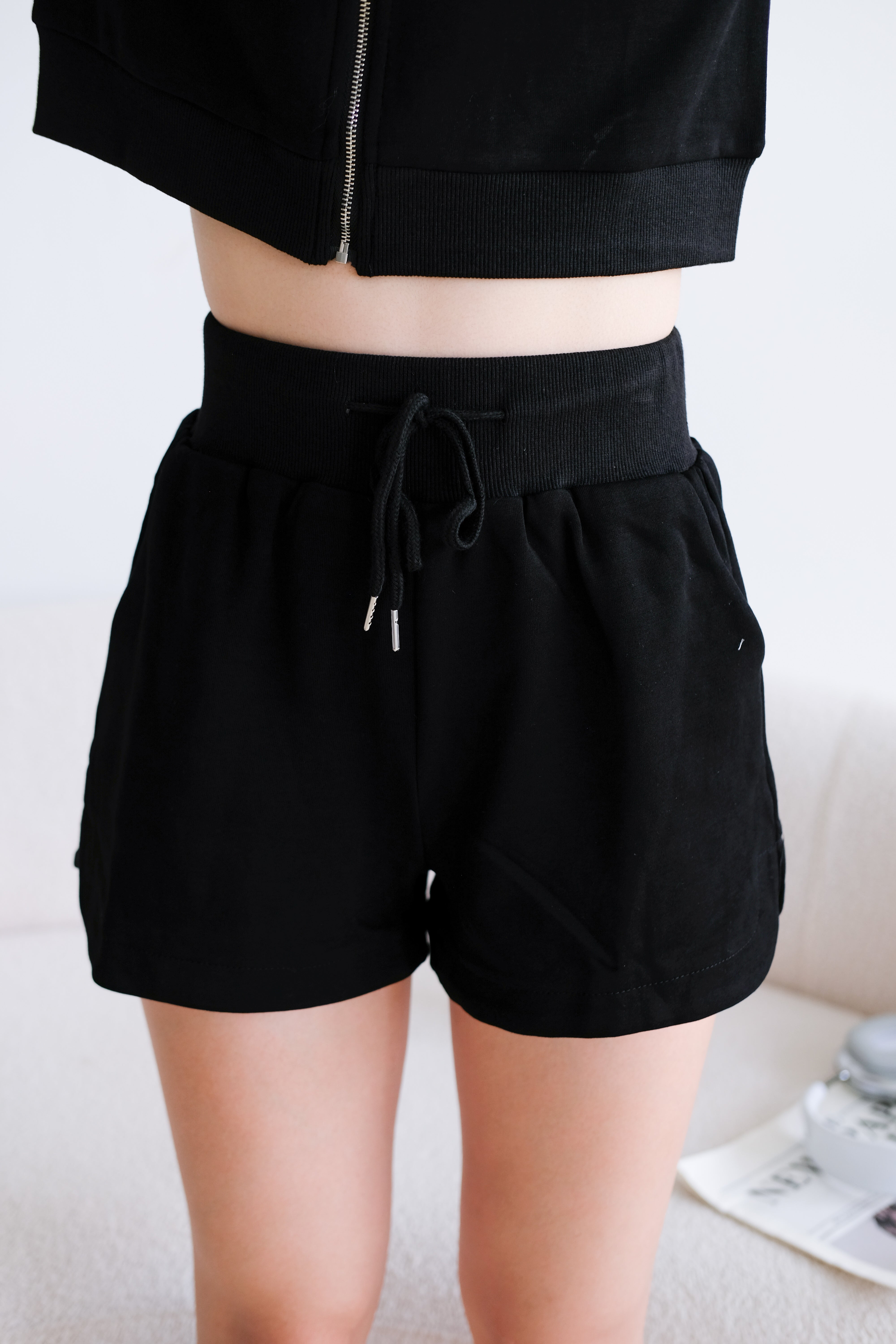 Day Off Stripes Lounge Set (Black)