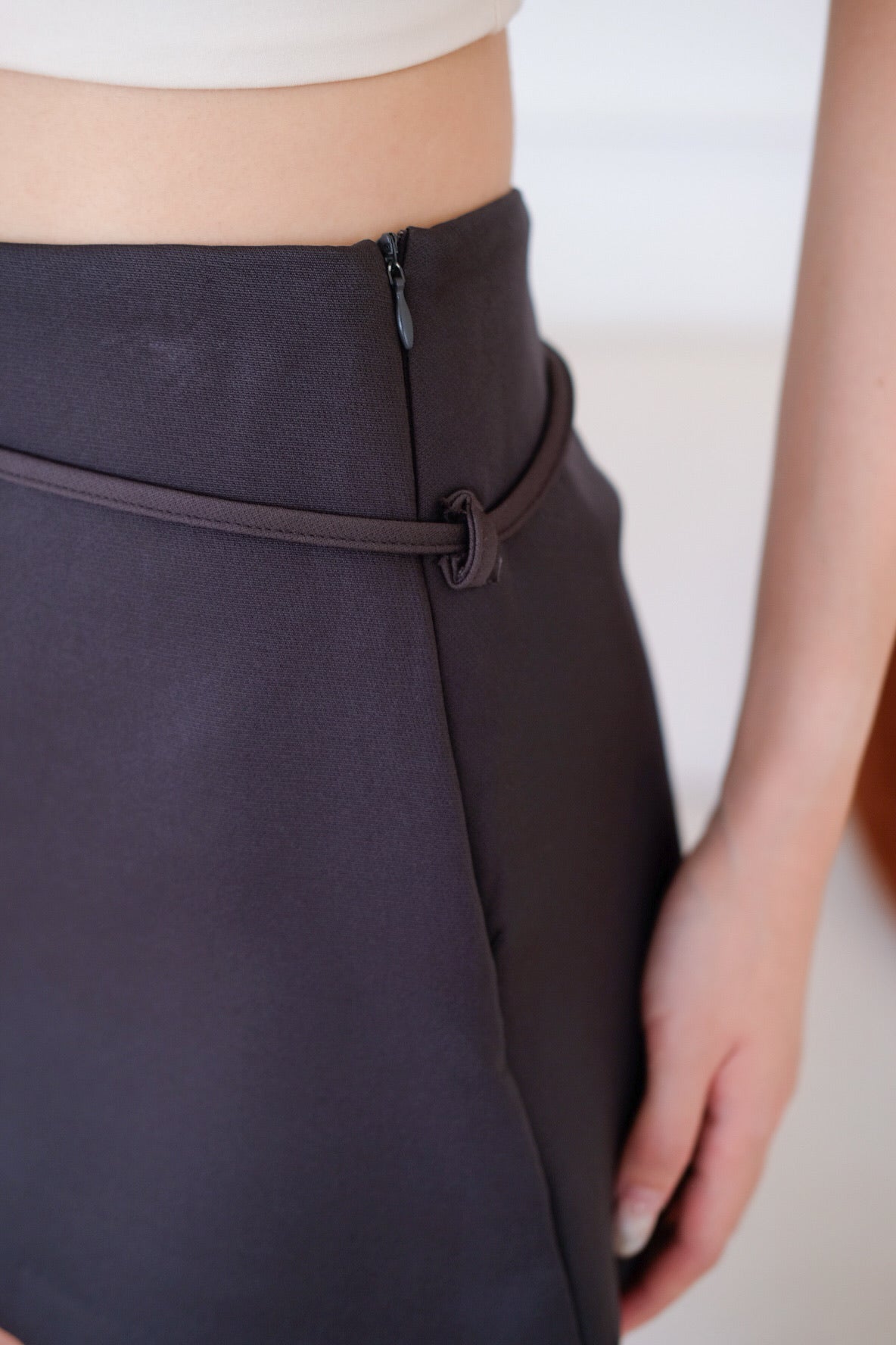 Tasha Mini Belt Skort (Dark Grey)