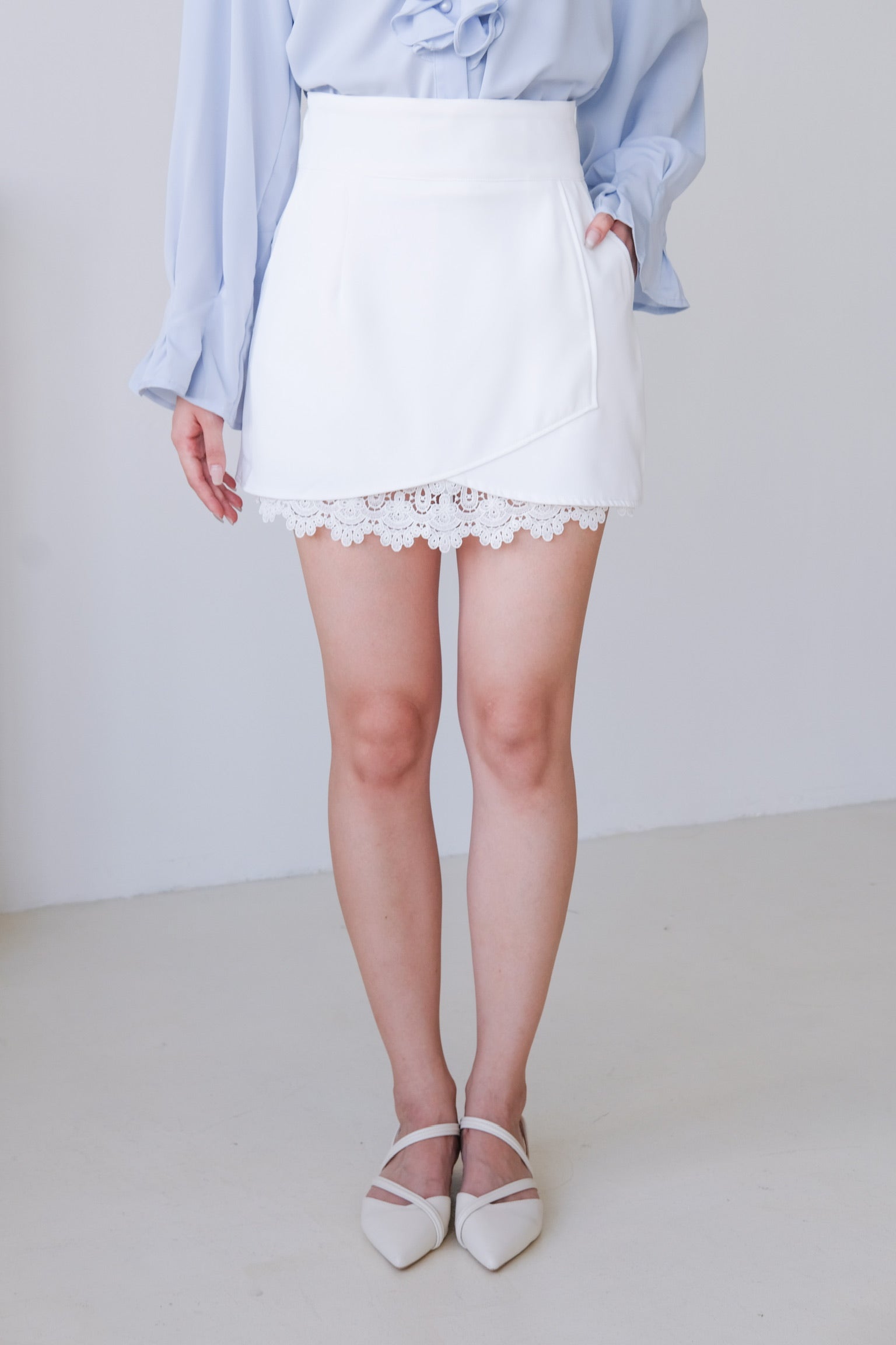 Lovane Crochet Skirt (White)