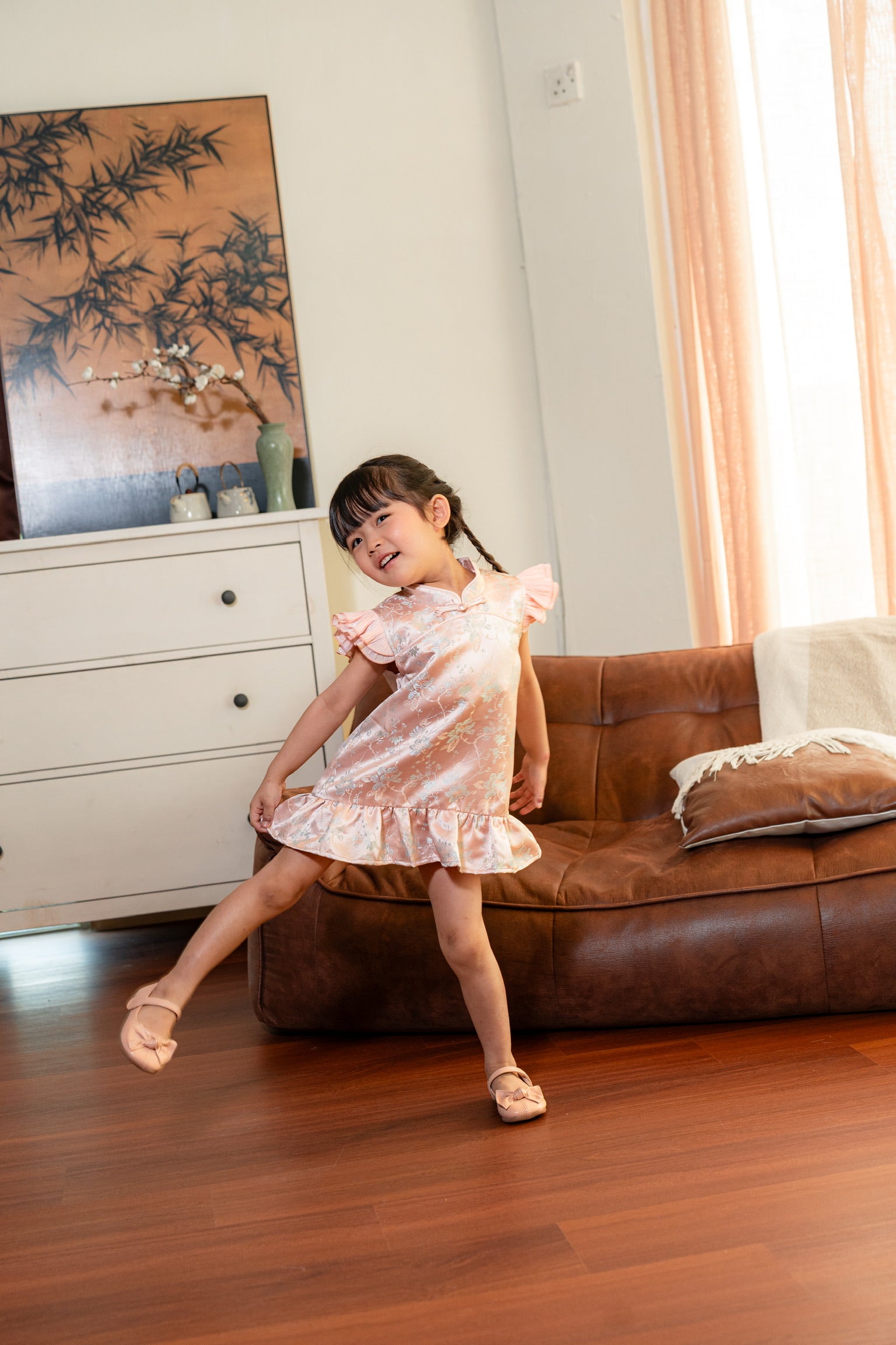 [ETA 15-21 Jan] 花禧团圆 Spring Reunion Girl Cheongsam (Blossom Pink)