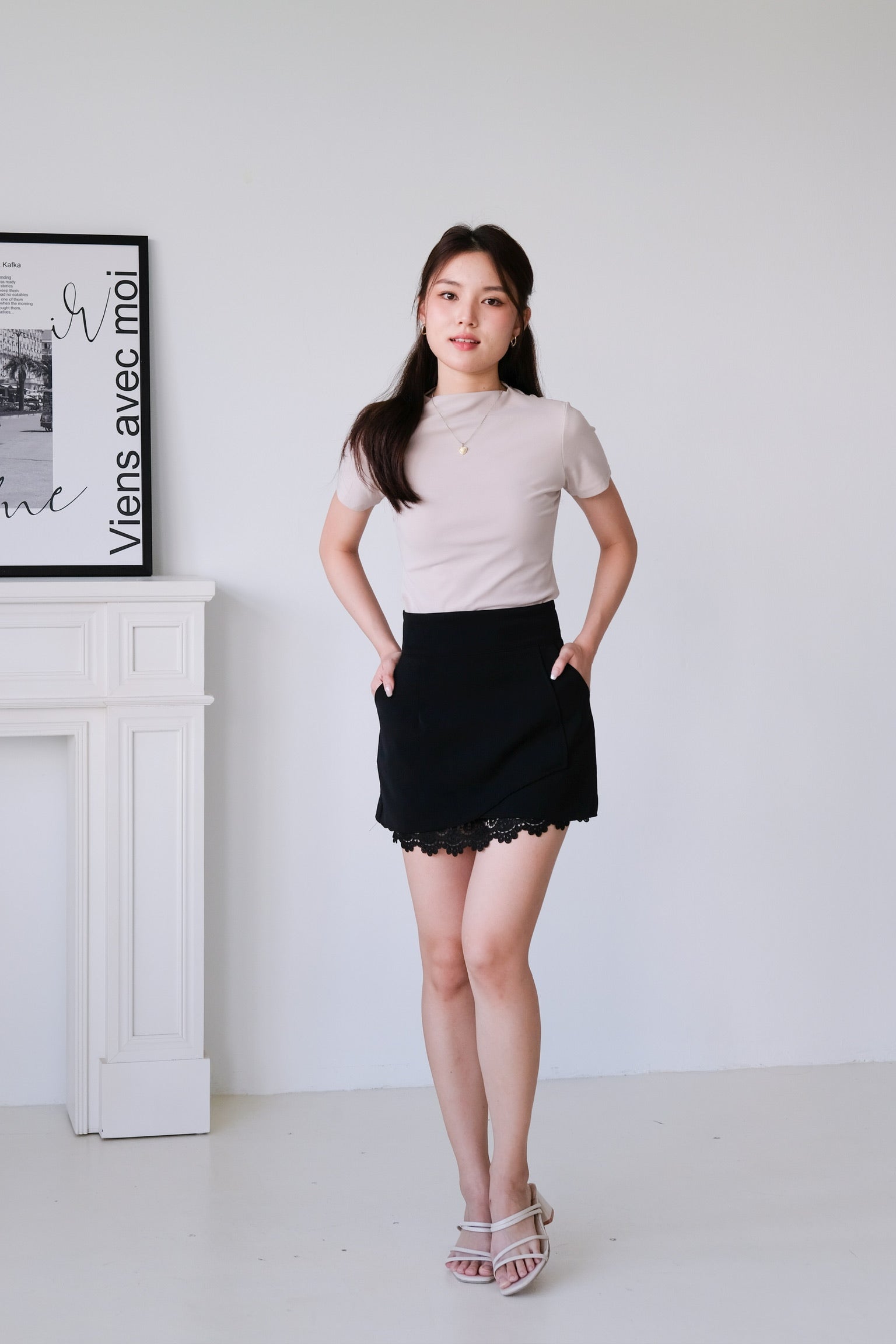 Lovane Crochet Skirt (Black)