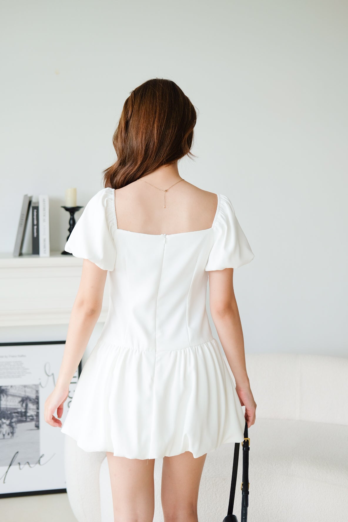 Lucy Sweetheart Bubble Dress (White)