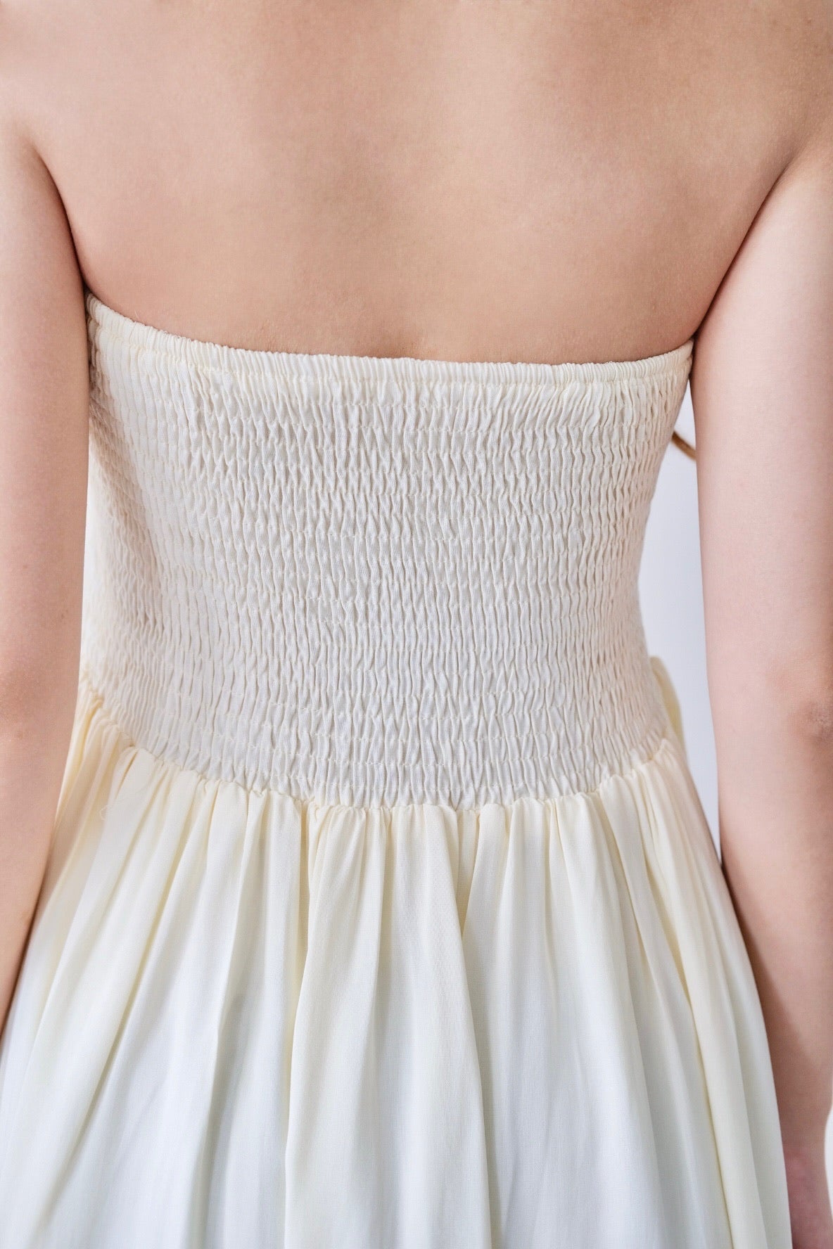 Yellow Tube Tiered Maxi Dress