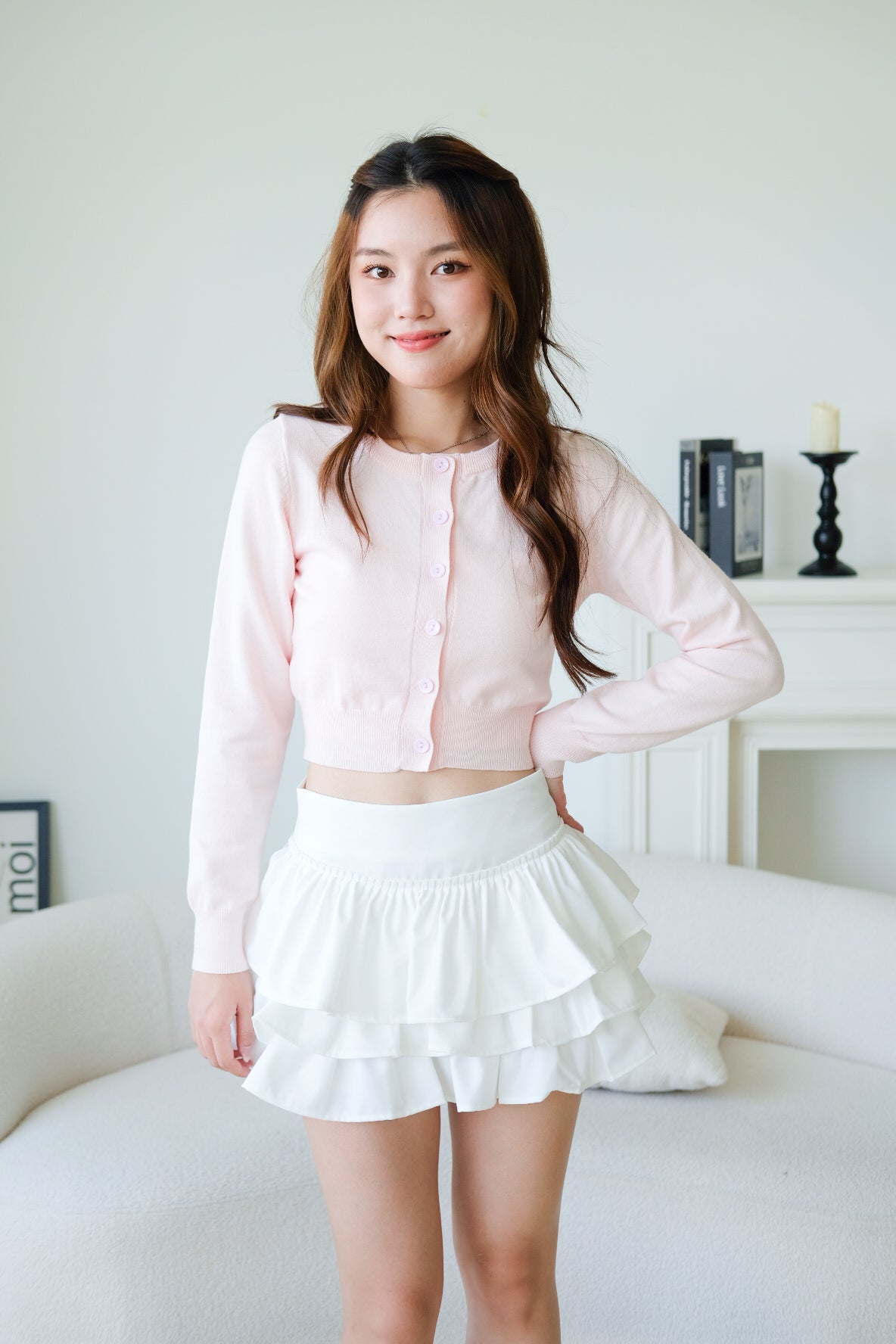 Dream Soft Cotton Cardigan (Baby Pink)