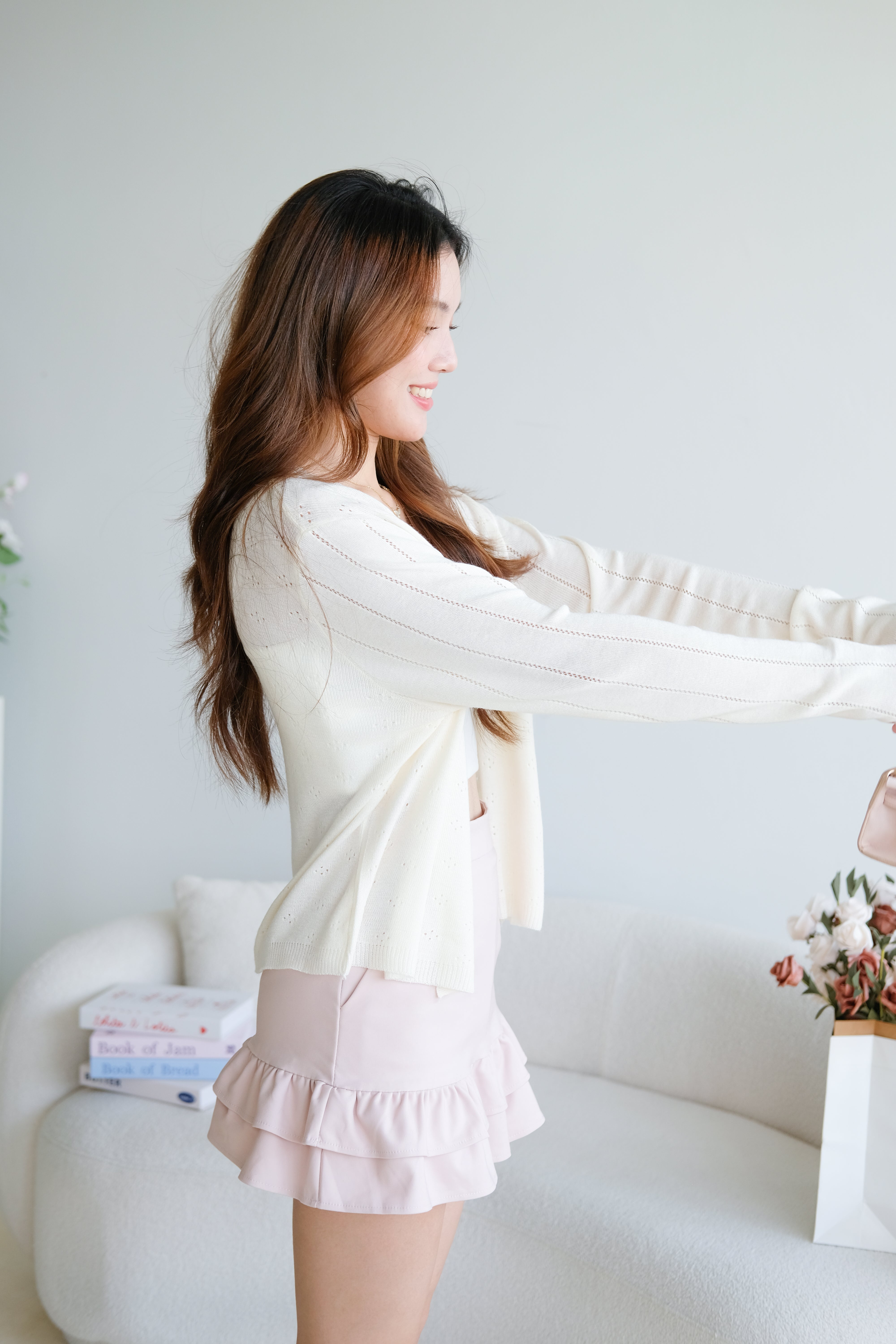 Kasley Light Knit Cardigan (Beige)