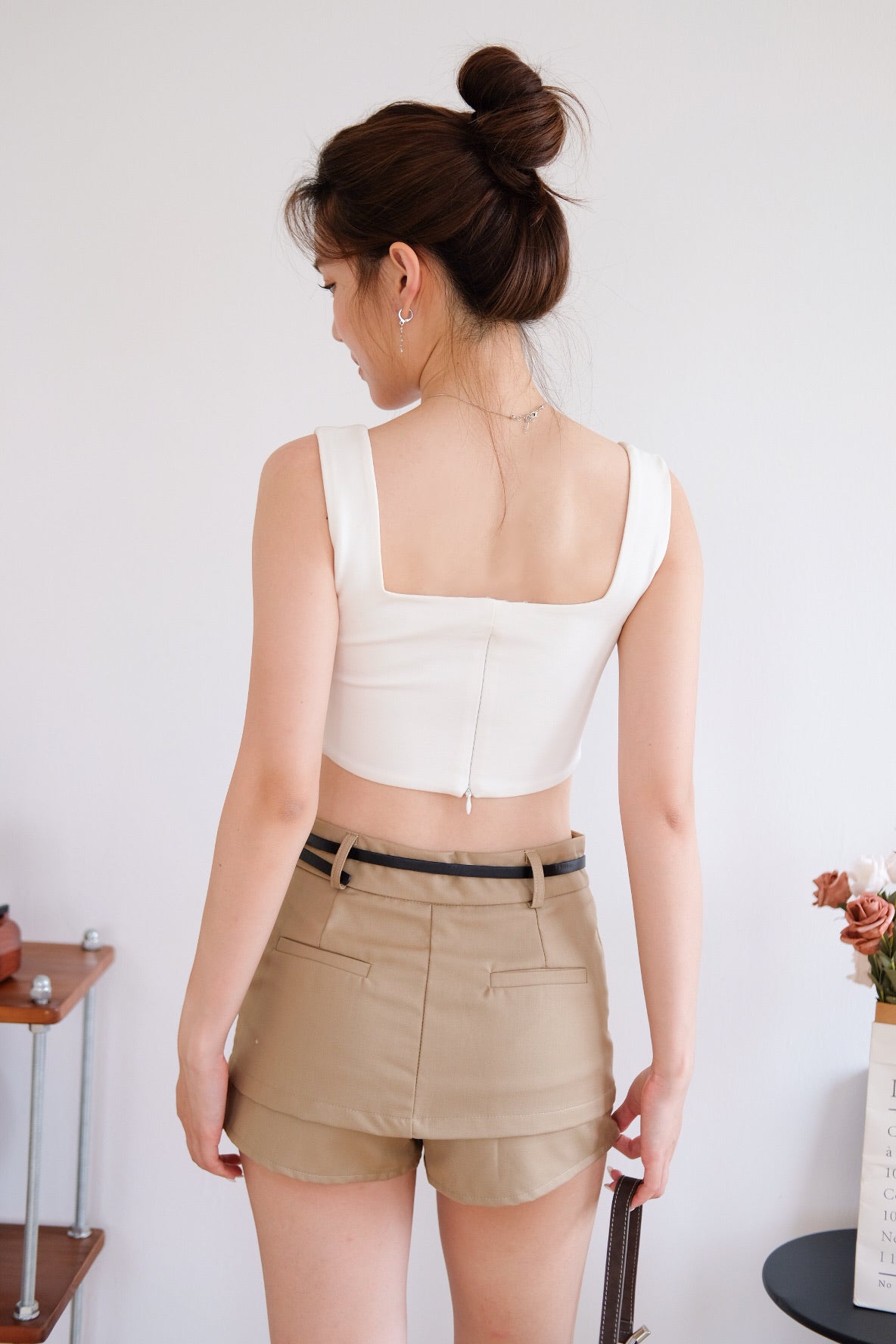 Contour Belted Skort (Khaki)