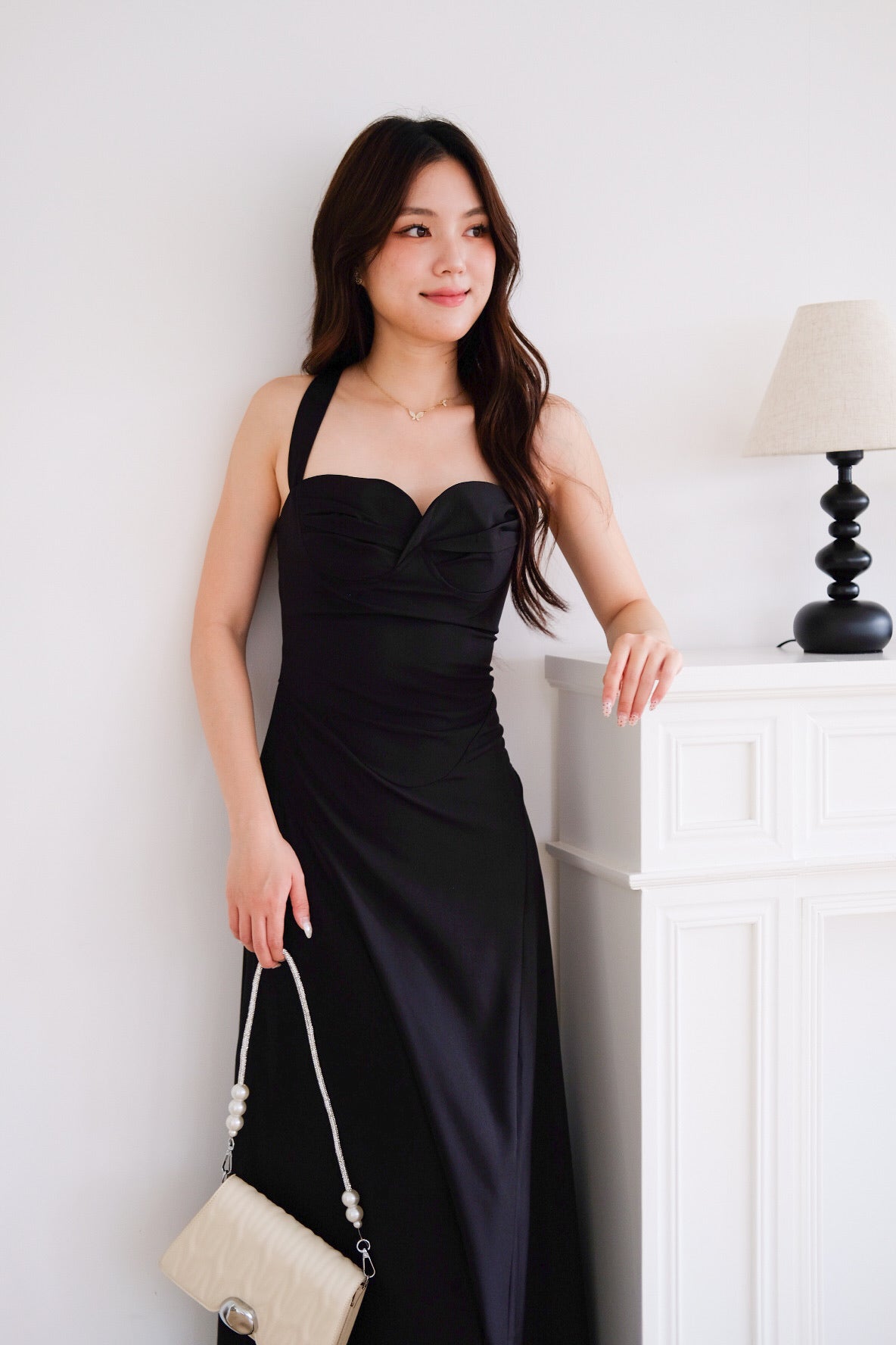 Edelynn Skater Maxi Dress (Black)