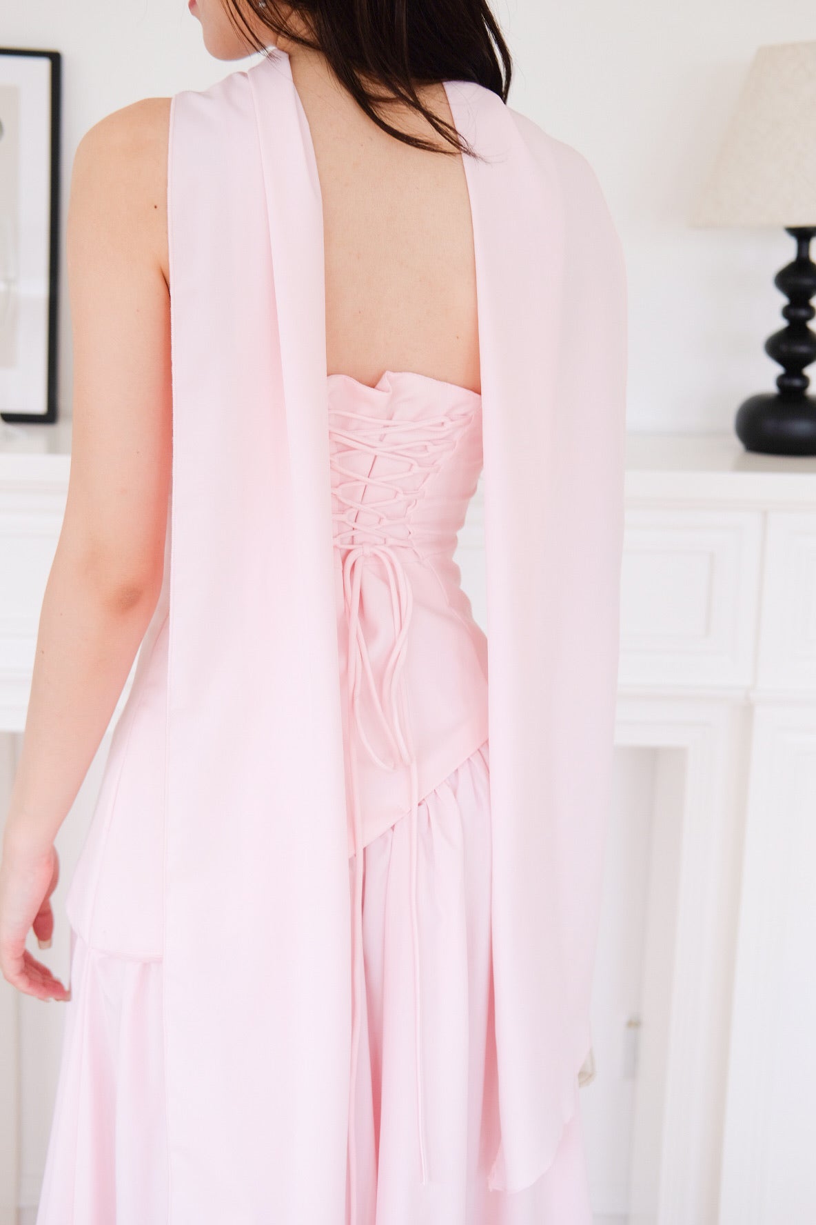 Kimberly Tube Sash Maxi Dress (Baby Pink)