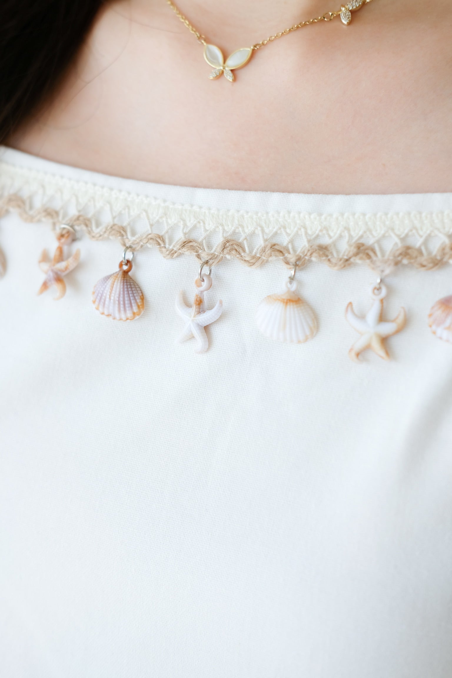 Marise Bohemian Muji Crop (White)