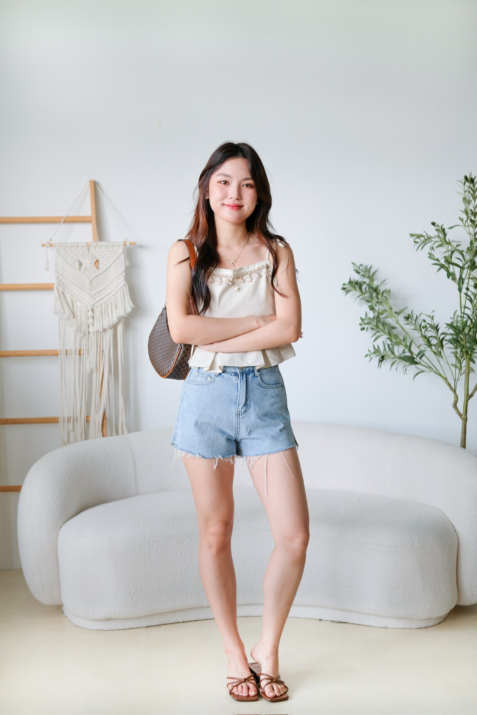 Marise Bohemian Muji Crop (Cream)