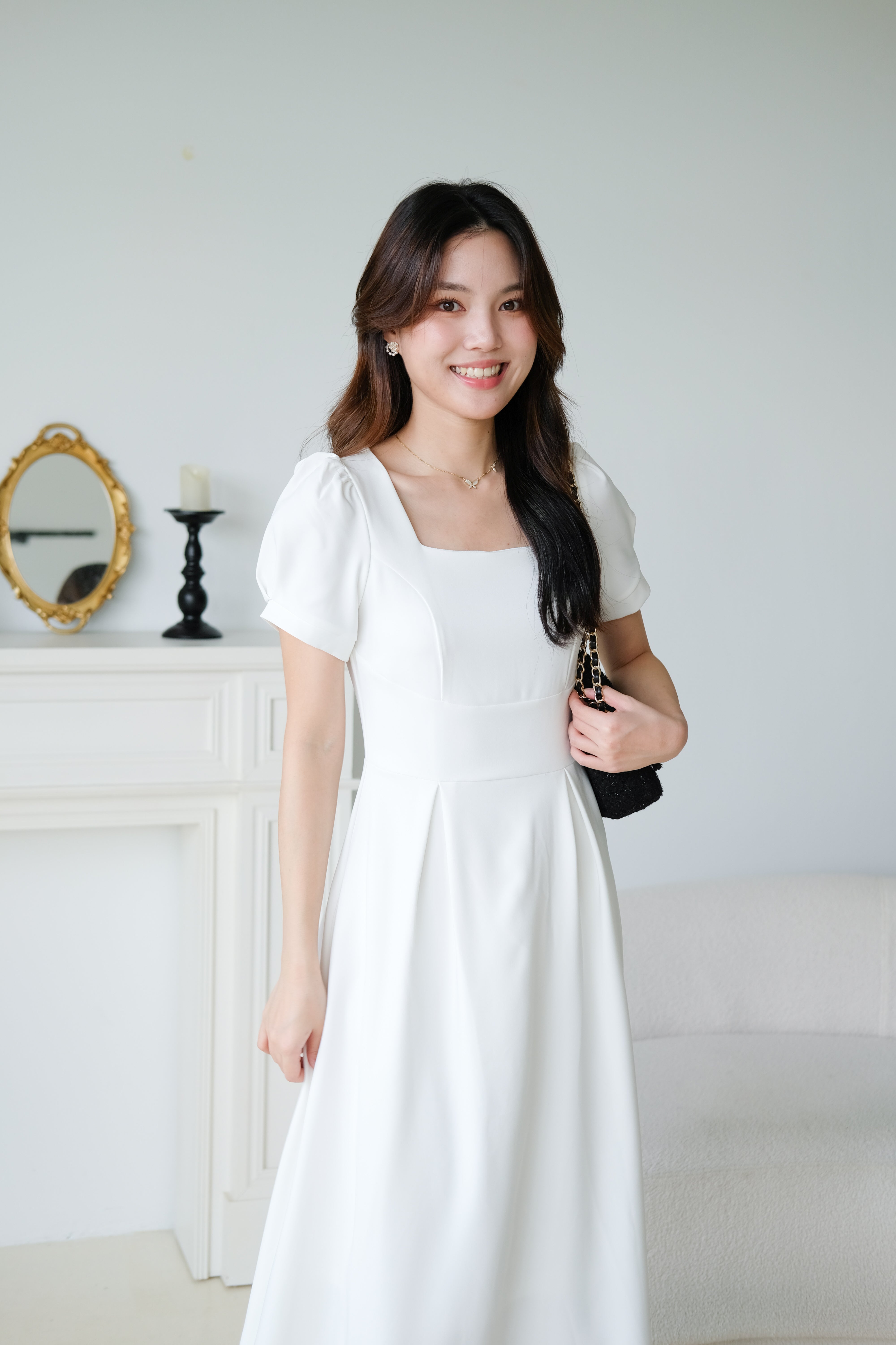 Sorelle Maxi Dinner Dress (White)