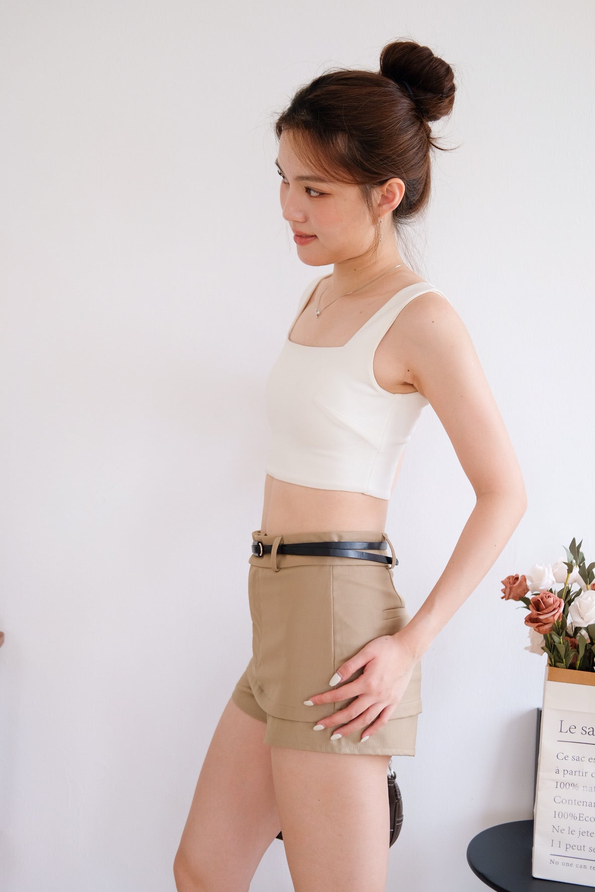 Contour Belted Skort (Khaki)