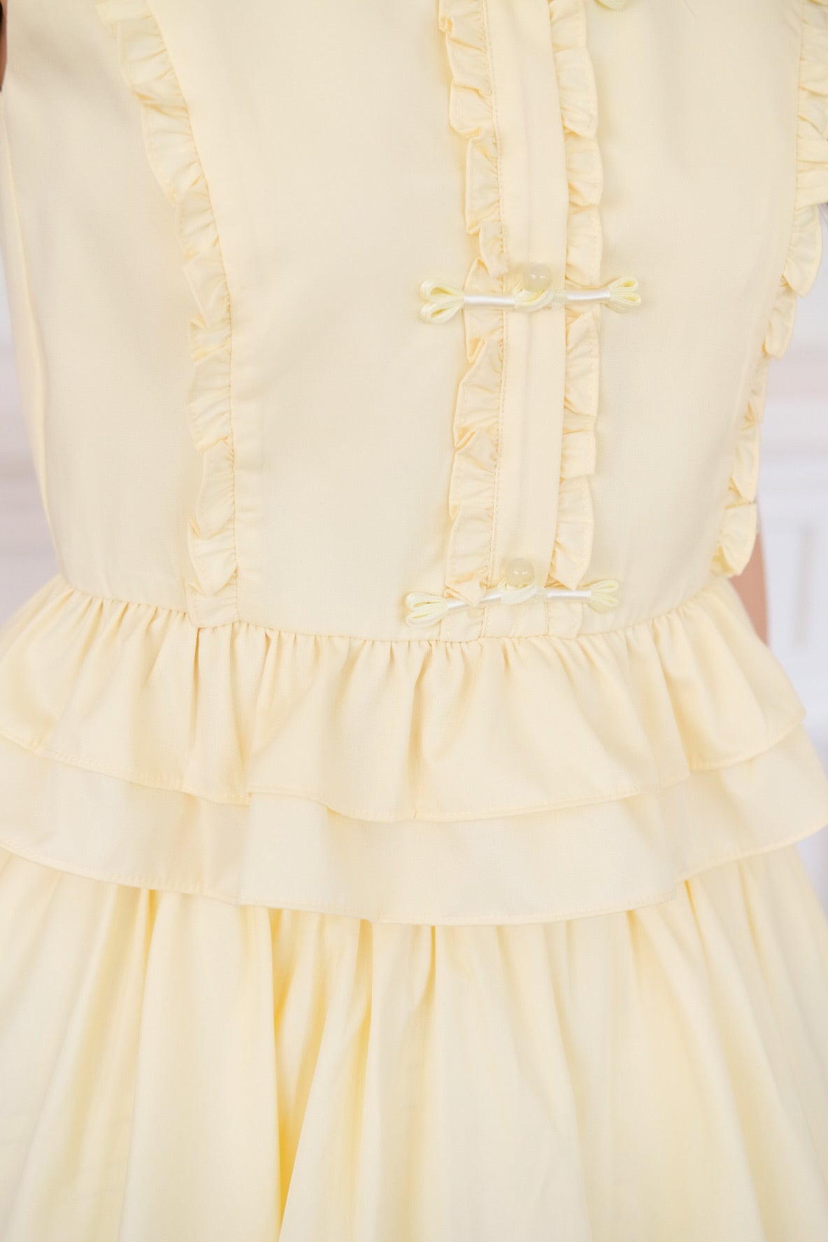 [ETA 12-16 Jan] Lea Ruffle Peplum Top (Buttermilk Yellow)