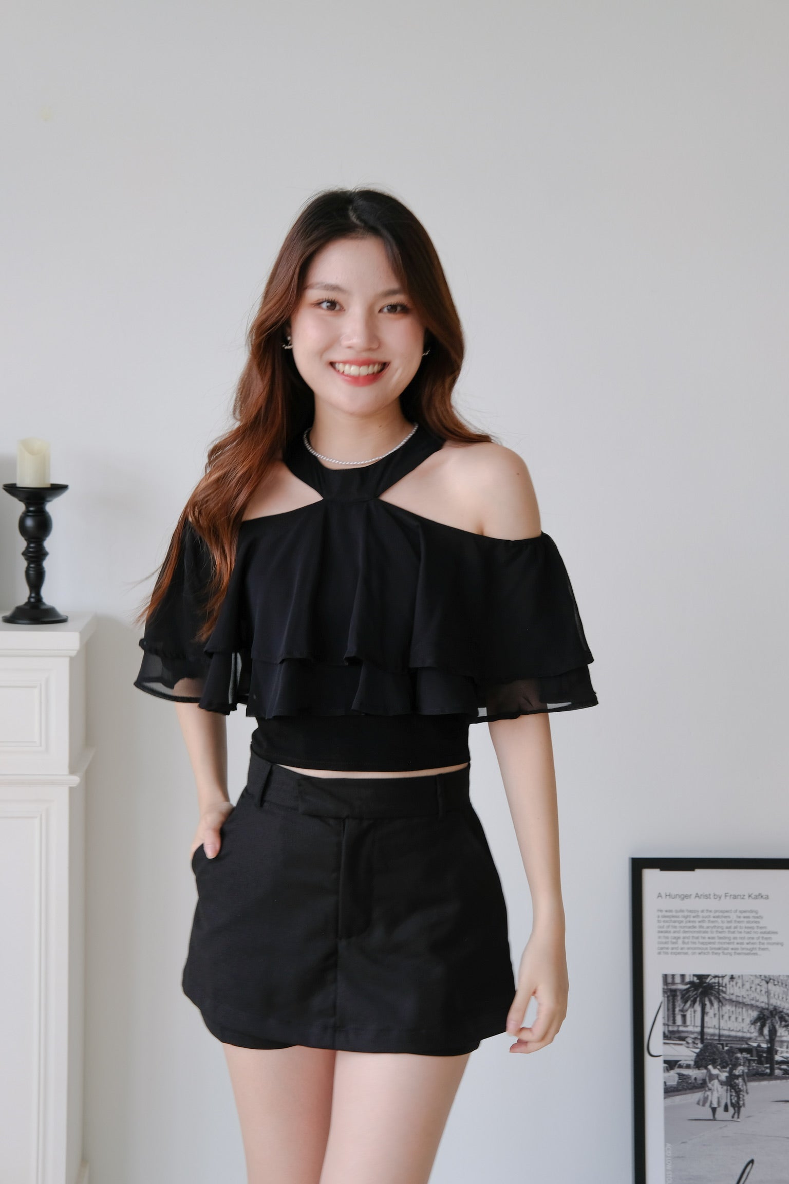 Casey Basic A Line Skort (Black)