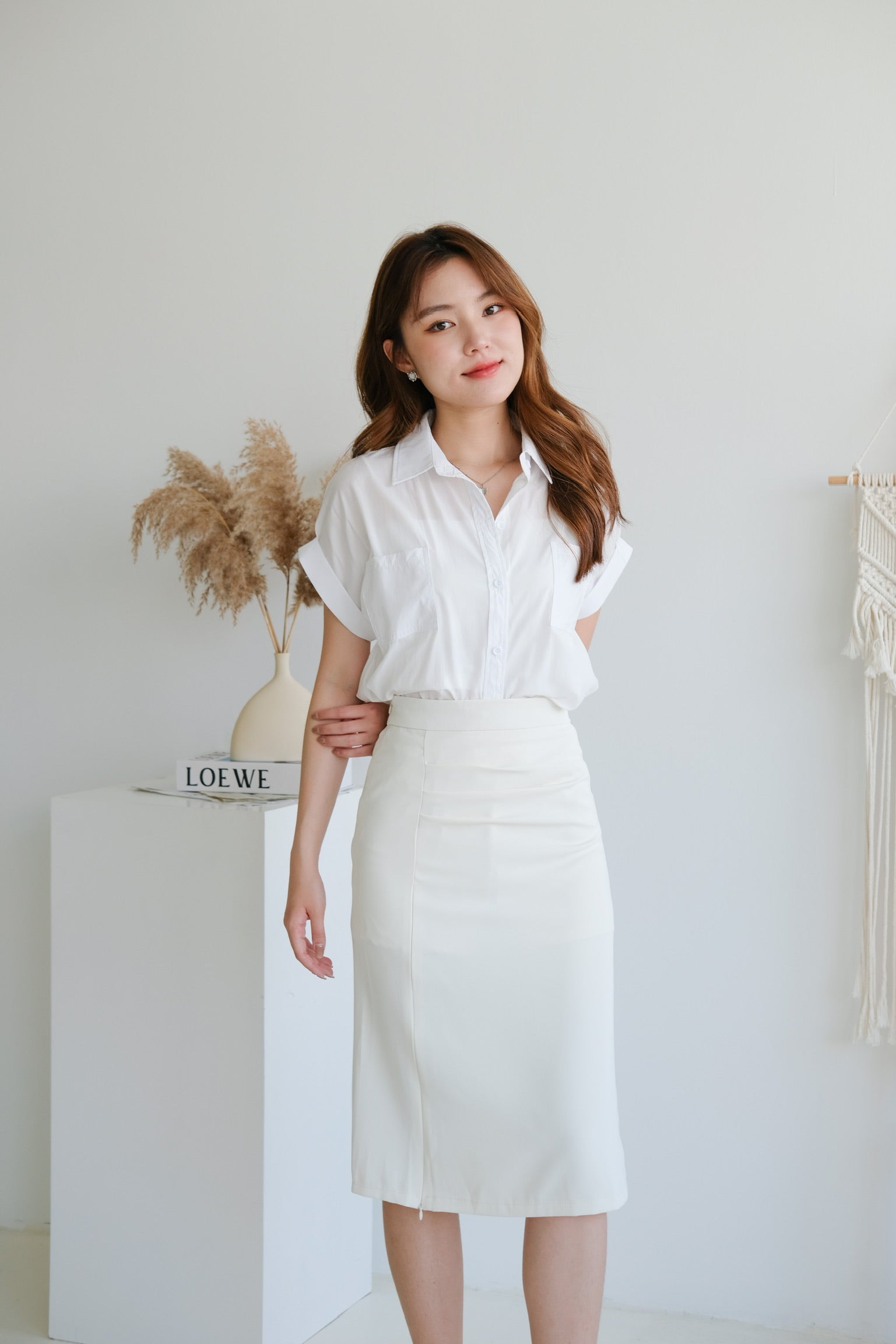 Eunji Korean Blouse (White)