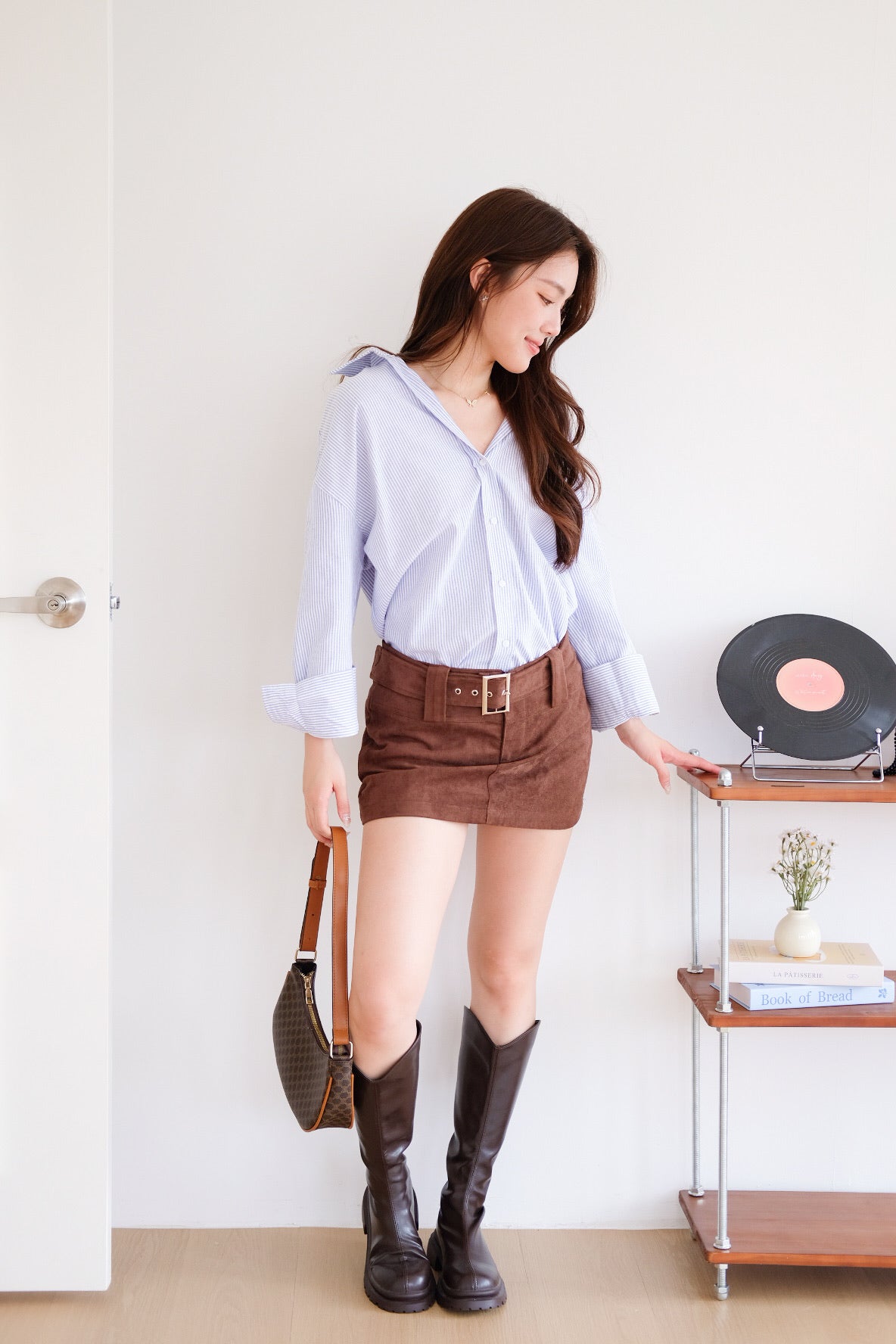 Sanford Boyfriend Shirt (Blue Stripes)