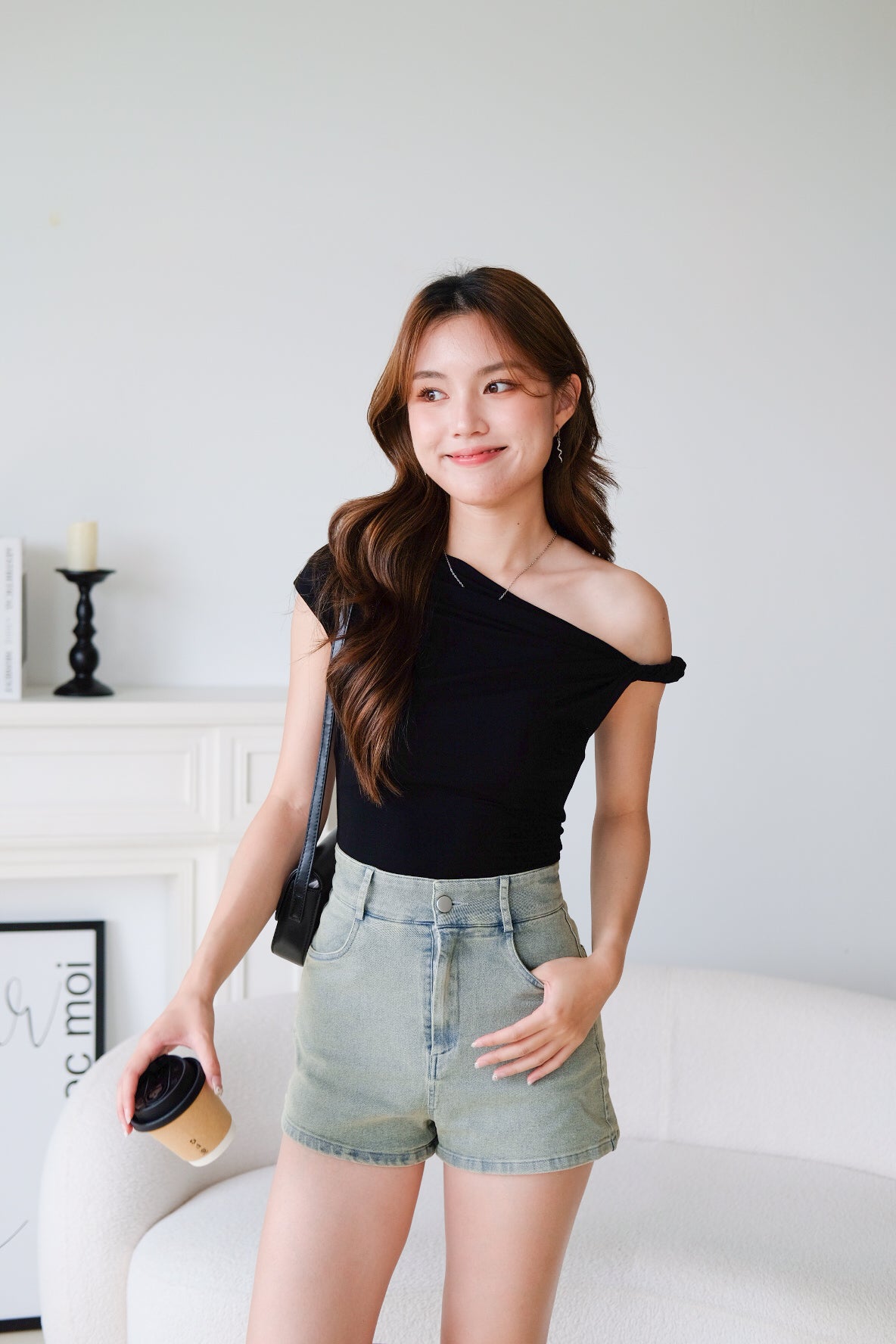 Felice Twist Toga Top (Black)
